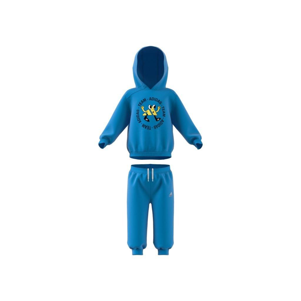Unisex Kids Team Oversized Fleece Jogger Set, Blue, A901_ONE, large image number 9