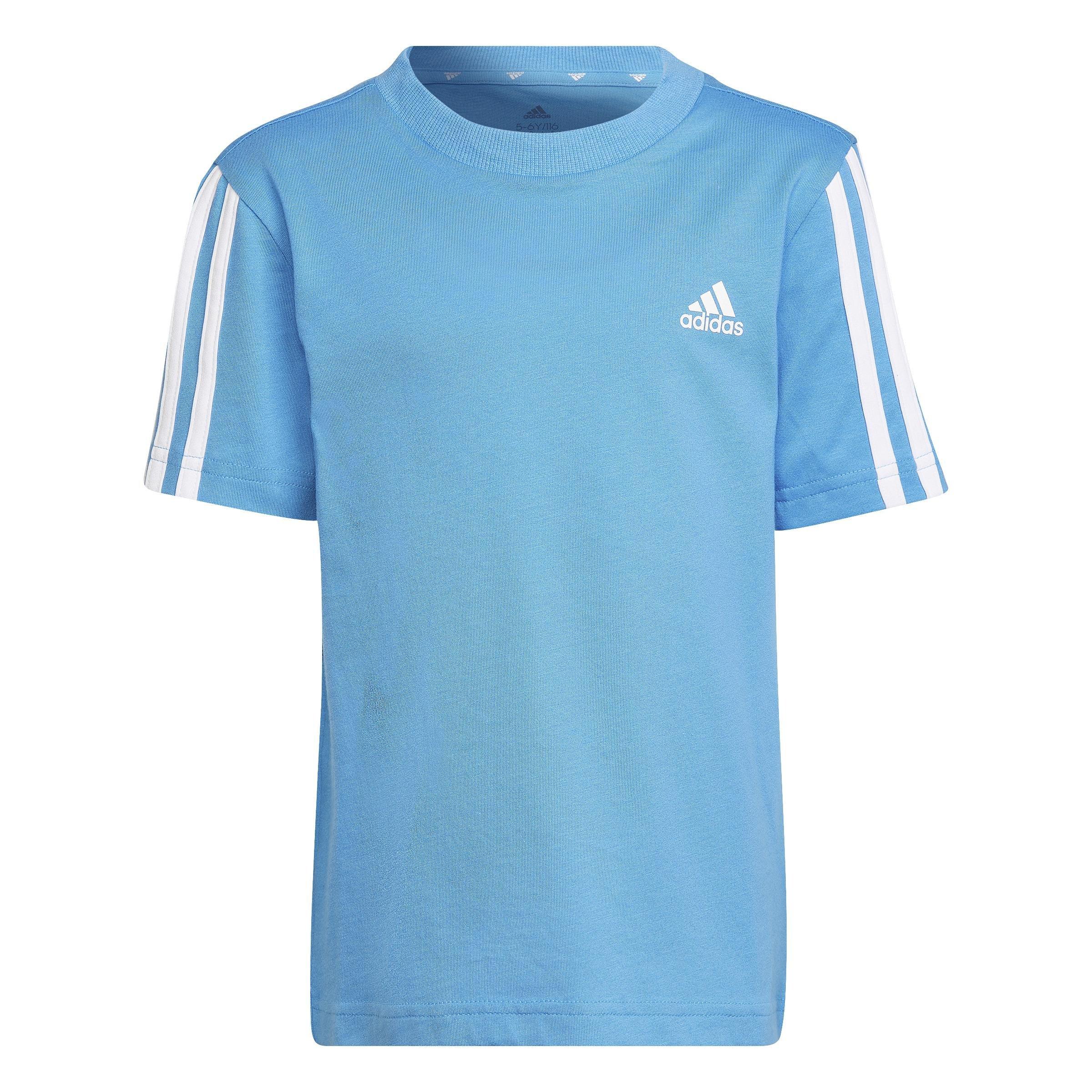 Unisex Kids Essentials 3-Stripes T-Shirt, Blue, , large image number 0