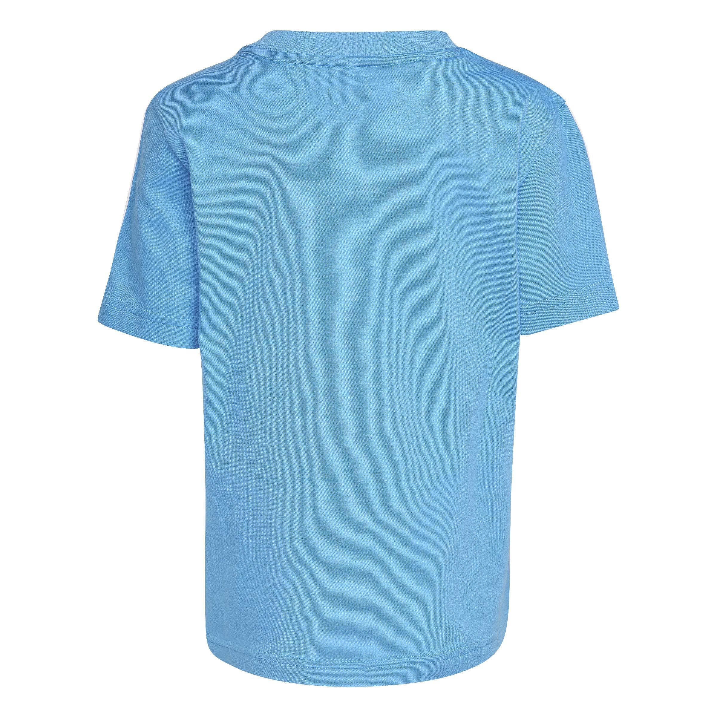Unisex Kids Essentials 3-Stripes T-Shirt, Blue, , large image number 2