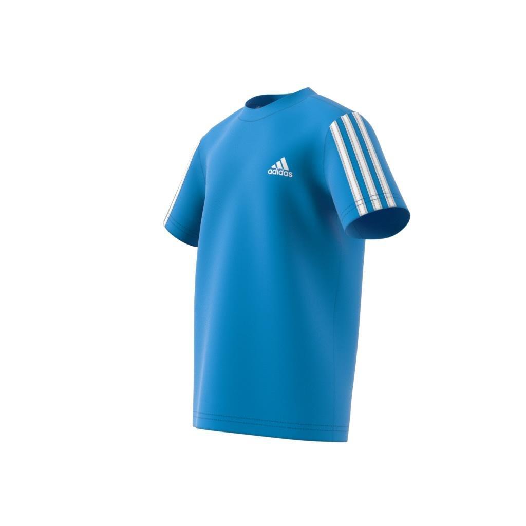 Unisex Kids Essentials 3-Stripes T-Shirt, Blue, , large image number 7