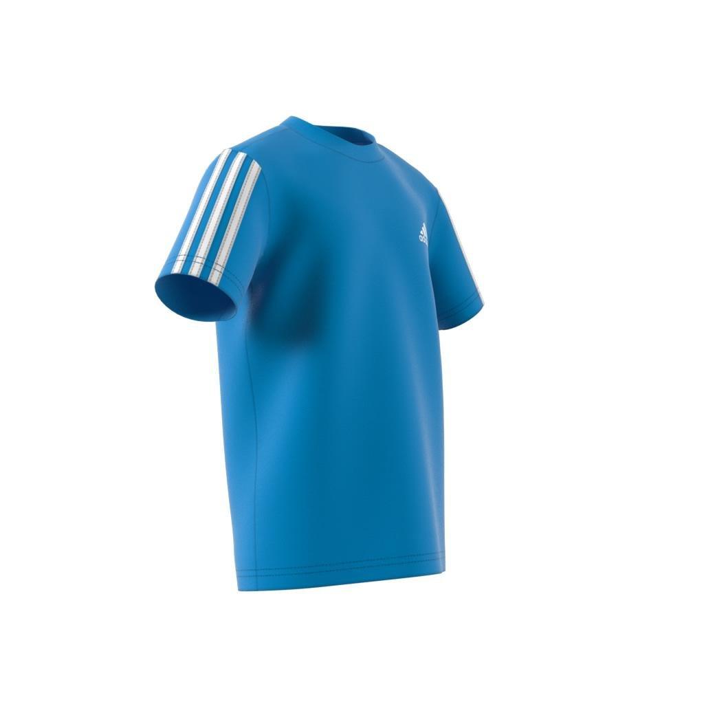 Kids Unisex Essentials 3-Stripes T-Shirt, Blue, A901_ONE, large image number 13