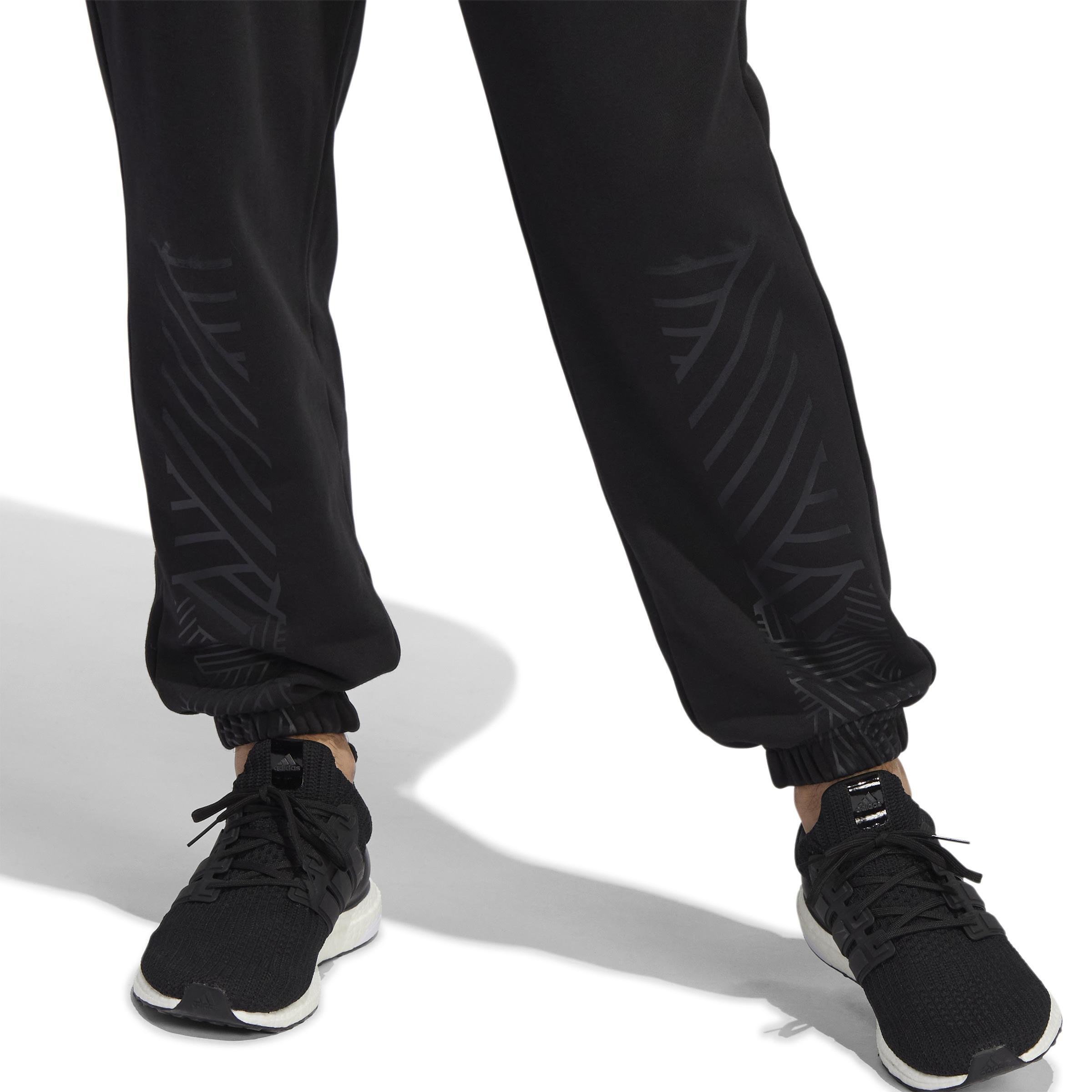 Unisex Black Joggersher Graphic Joggers, Black, A901_ONE, large image number 4
