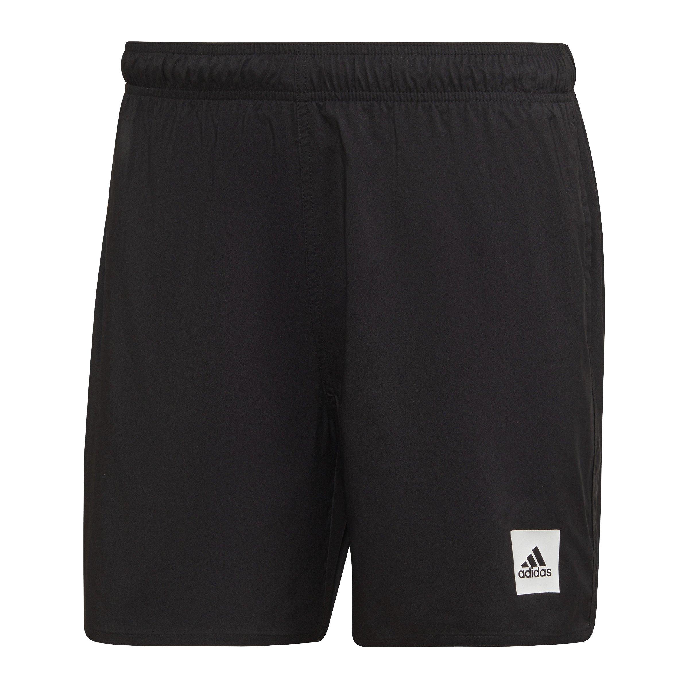 Length Solid Swim Shorts, Black, , large image number 5