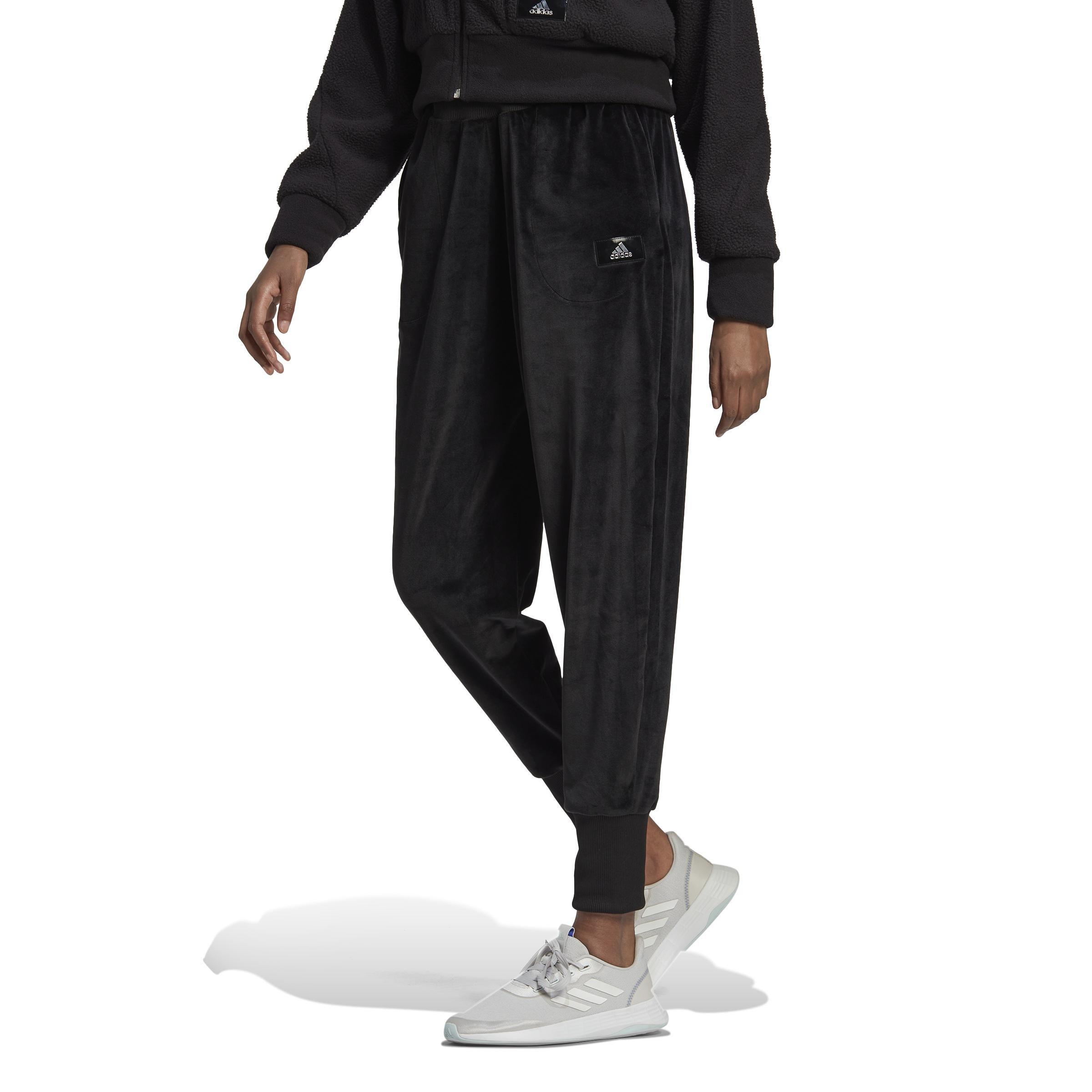 Holidayz Cozy Velour Joggers, Black