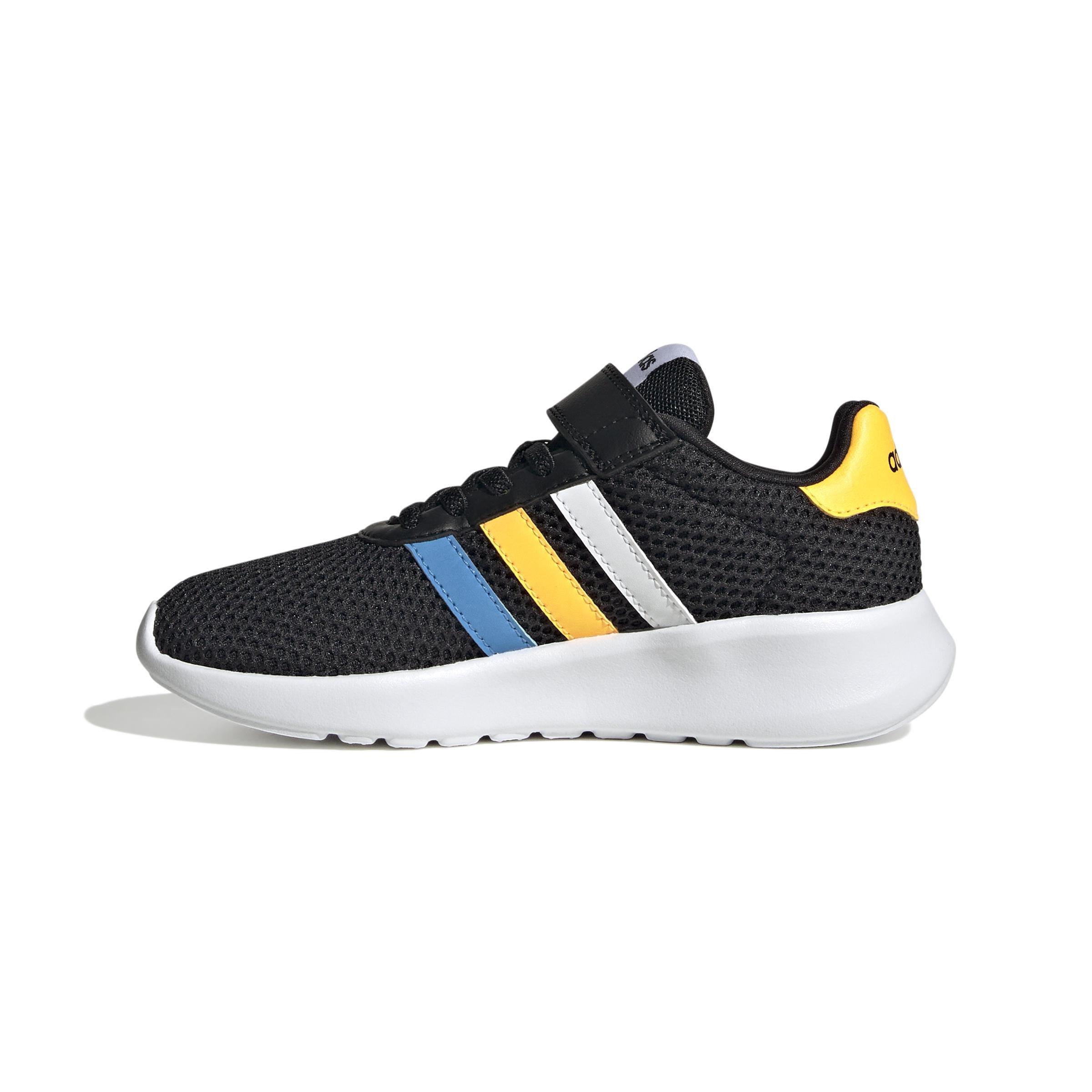Unisex Kids Lite Racer 3.0 Lifestyle Running Hook-And-Loop Top Strap Shoes, Black, , large image number 4