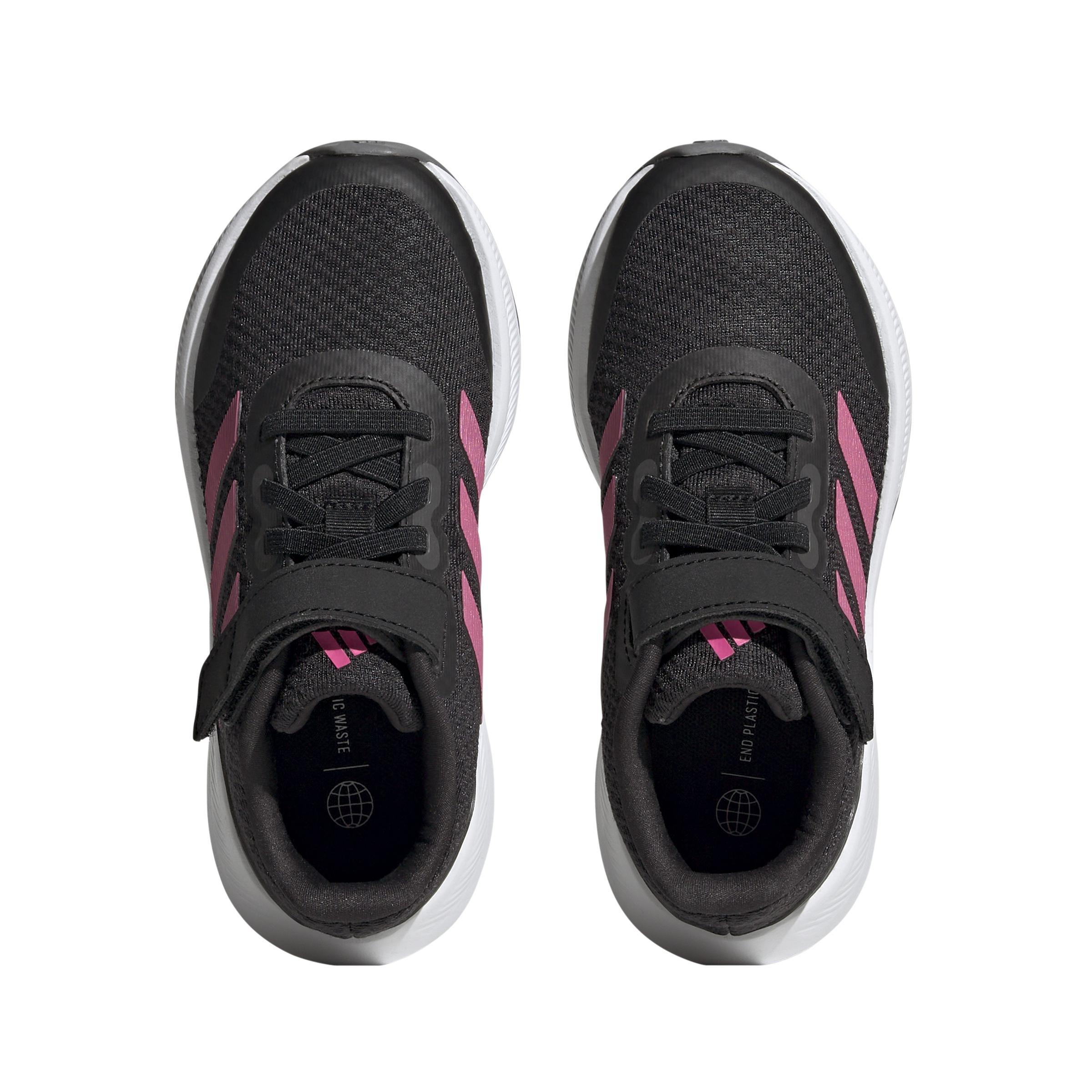 Unisex Kids RunFalcon 3.0 Elastic Lace Top Strap Shoes, Black, , large image number 1