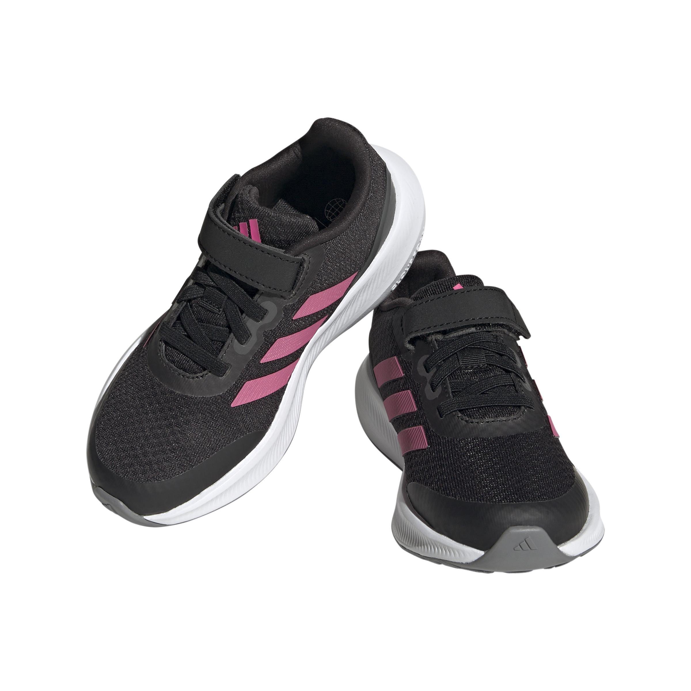 Unisex Kids RunFalcon 3.0 Elastic Lace Top Strap Shoes, Black, , large image number 2