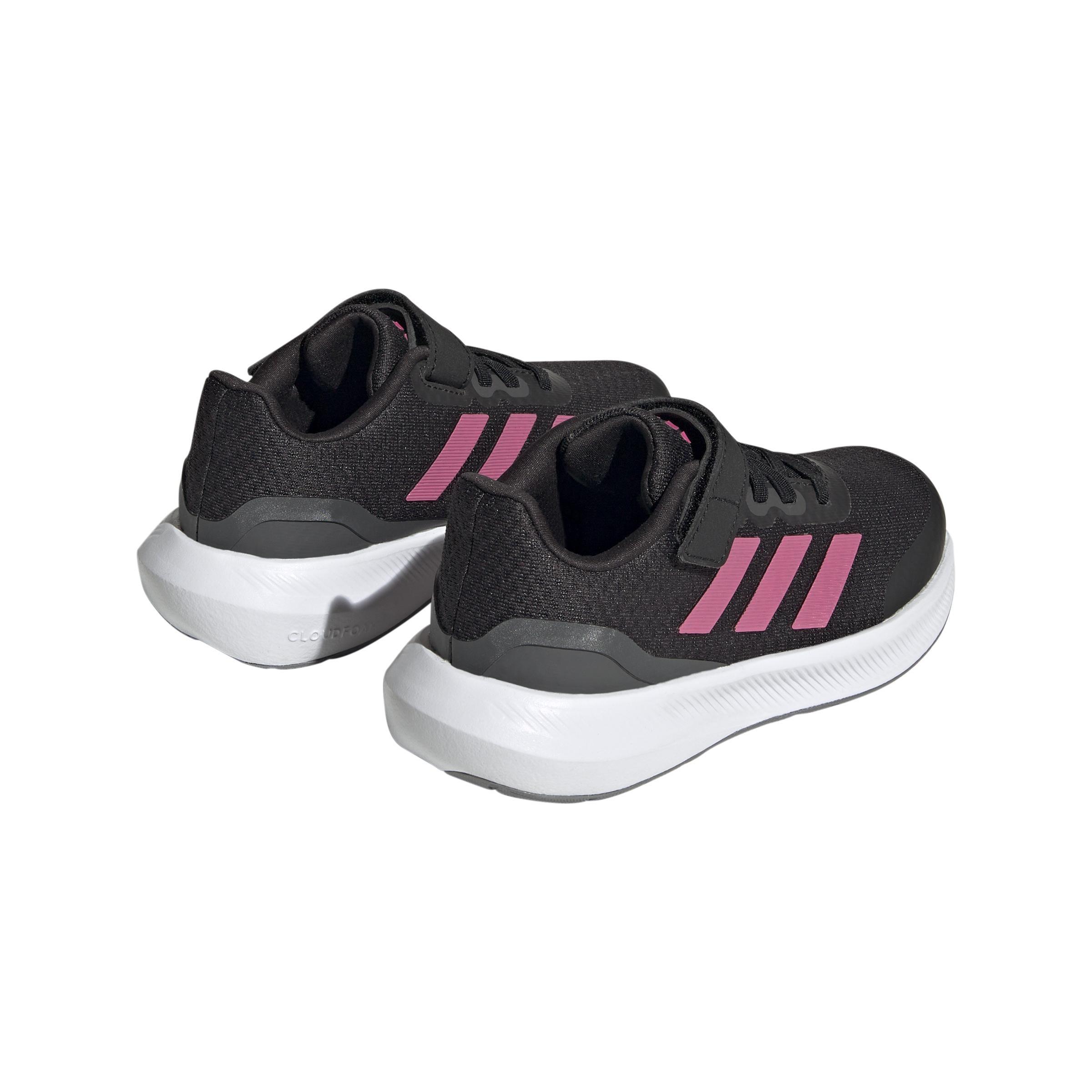 Unisex Kids RunFalcon 3.0 Elastic Lace Top Strap Shoes, Black, , large image number 3