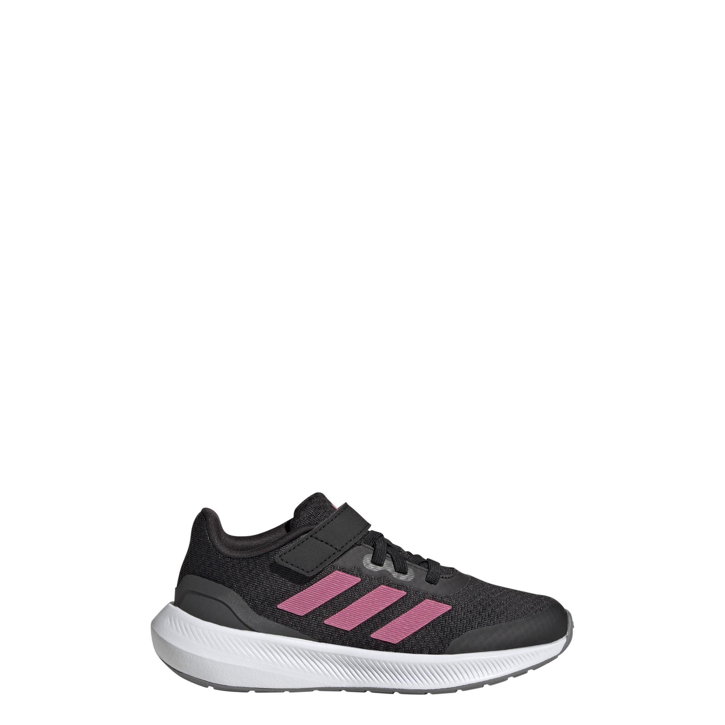 Unisex Kids RunFalcon 3.0 Elastic Lace Top Strap Shoes, Black, , large image number 10