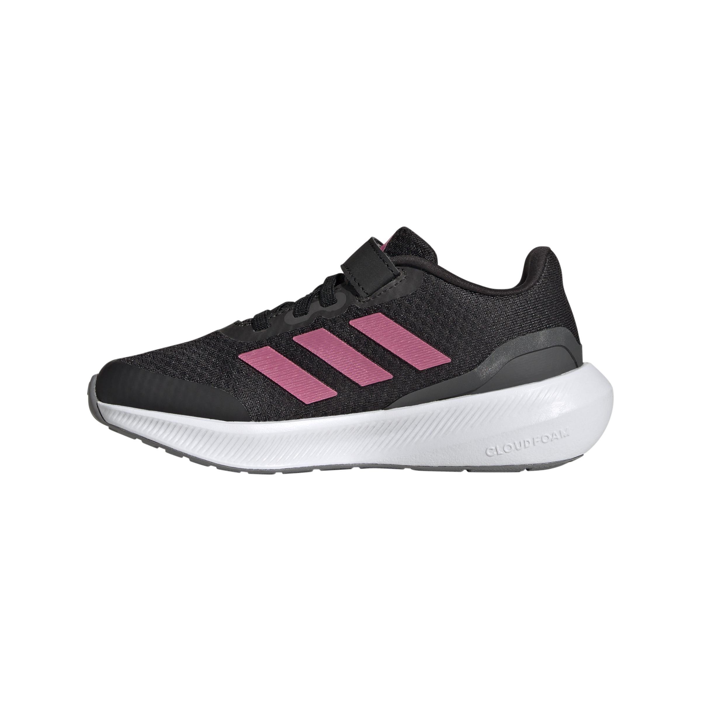 Unisex Kids RunFalcon 3.0 Elastic Lace Top Strap Shoes, Black, , large image number 11