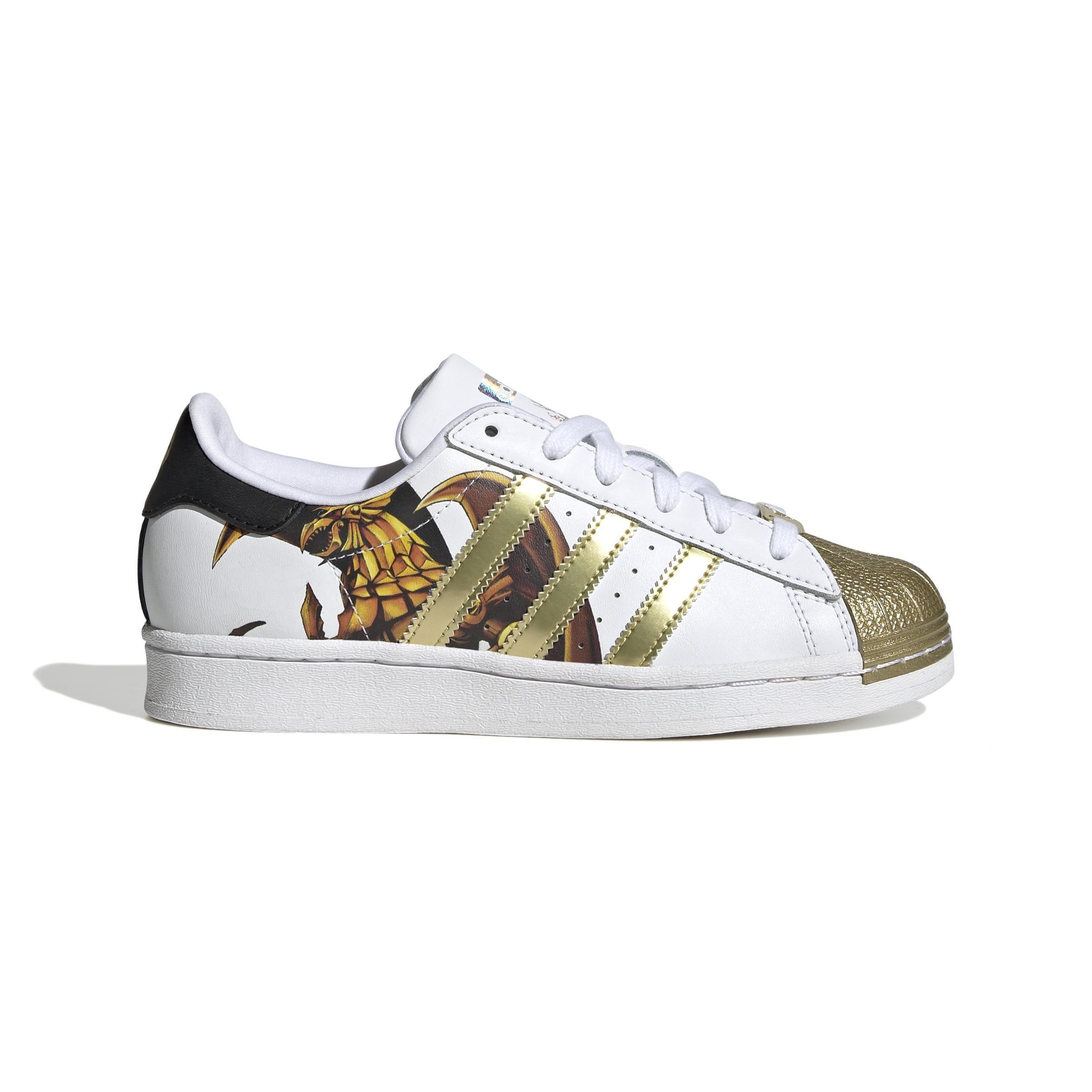 Unisex Kids Superstar Yu-Gi-Oh! Shoes, White, A901_ONE, large image number 11