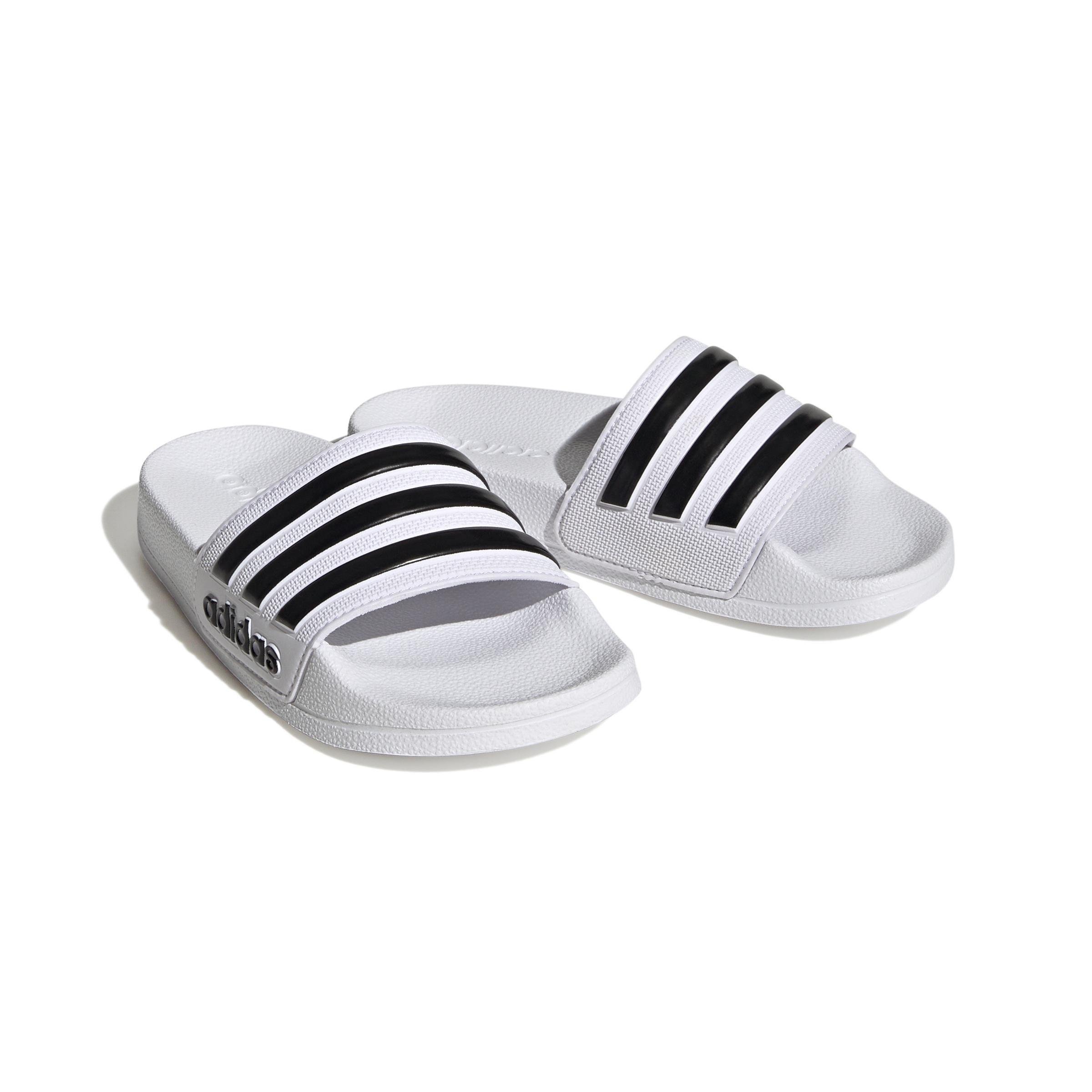 Unisex Kids Adilette Shower Slides, White, , large image number 0