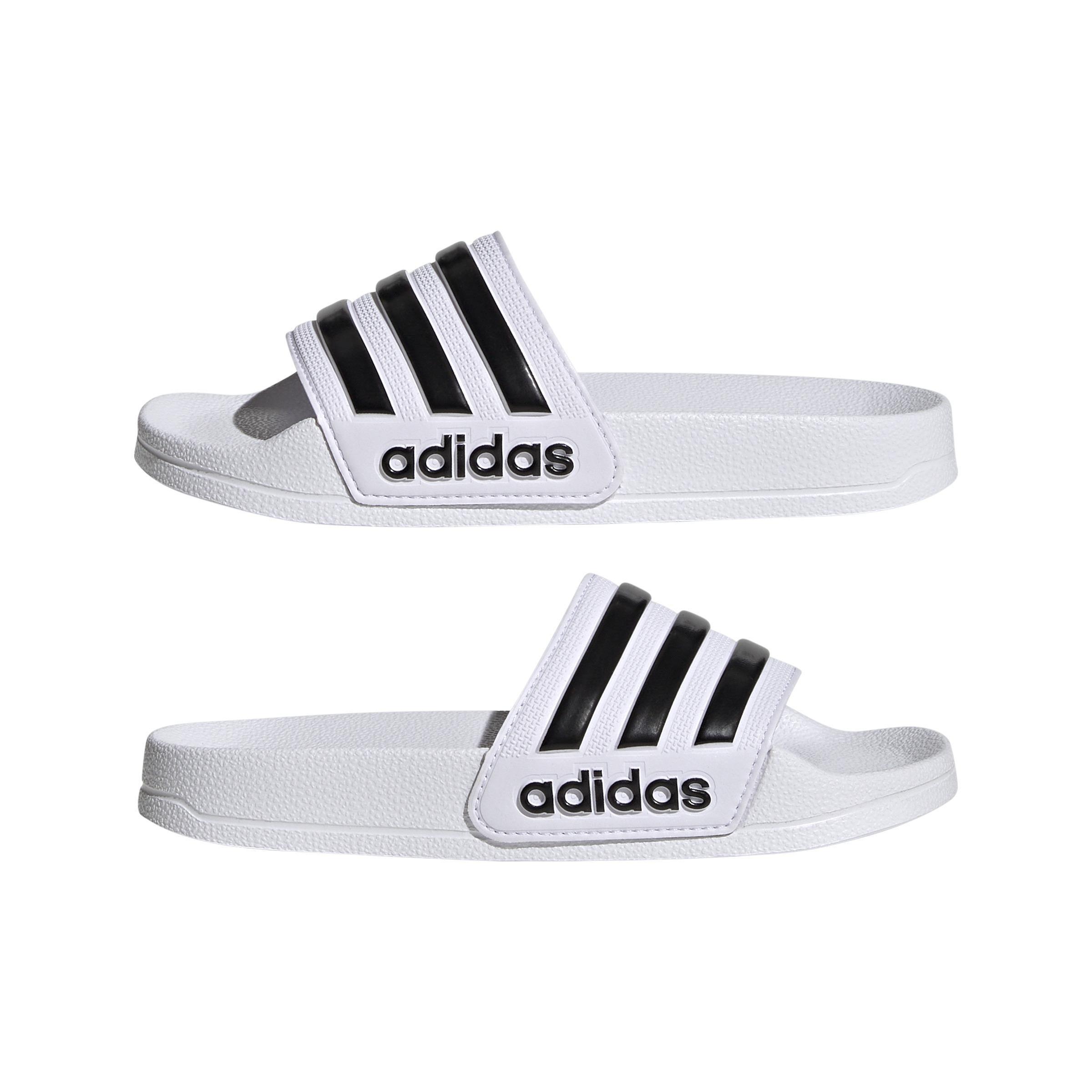 Unisex Kids Adilette Shower Slides, White, , large image number 5