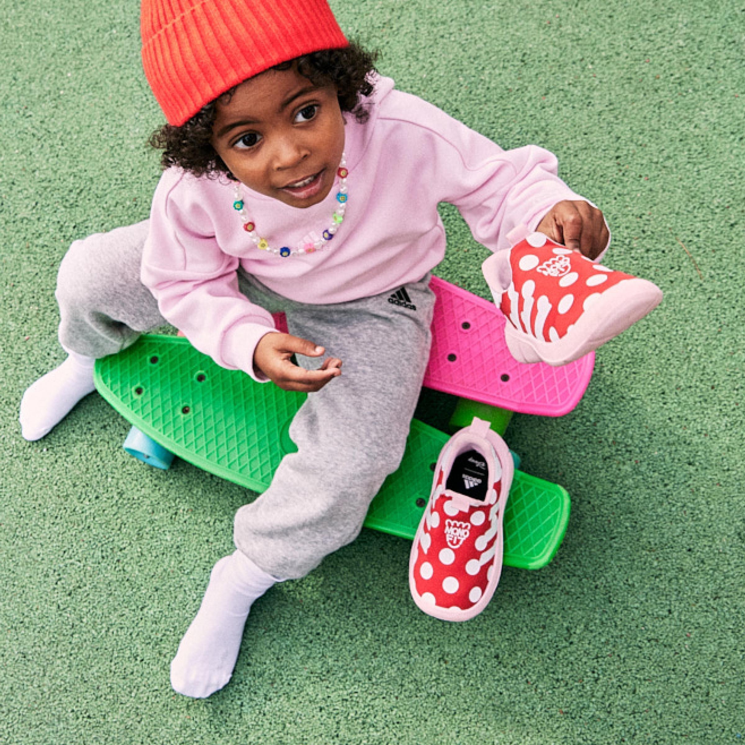 Unisex Kids Disney Monofit Trainer Lifestyle Slip-On Shoes, Red, A901_ONE, large image number 4