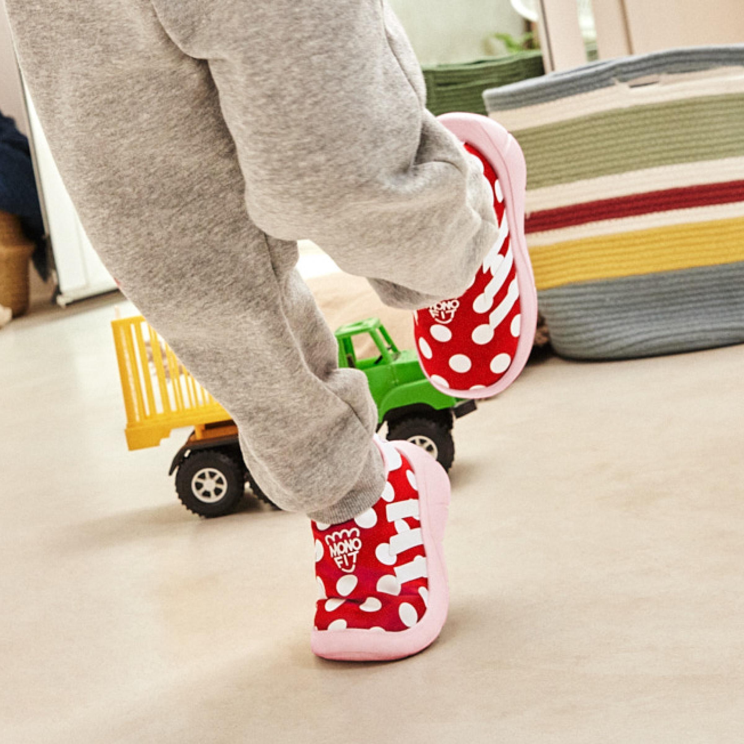 Unisex Kids Disney Monofit Trainer Lifestyle Slip-On Shoes, Red, A901_ONE, large image number 14