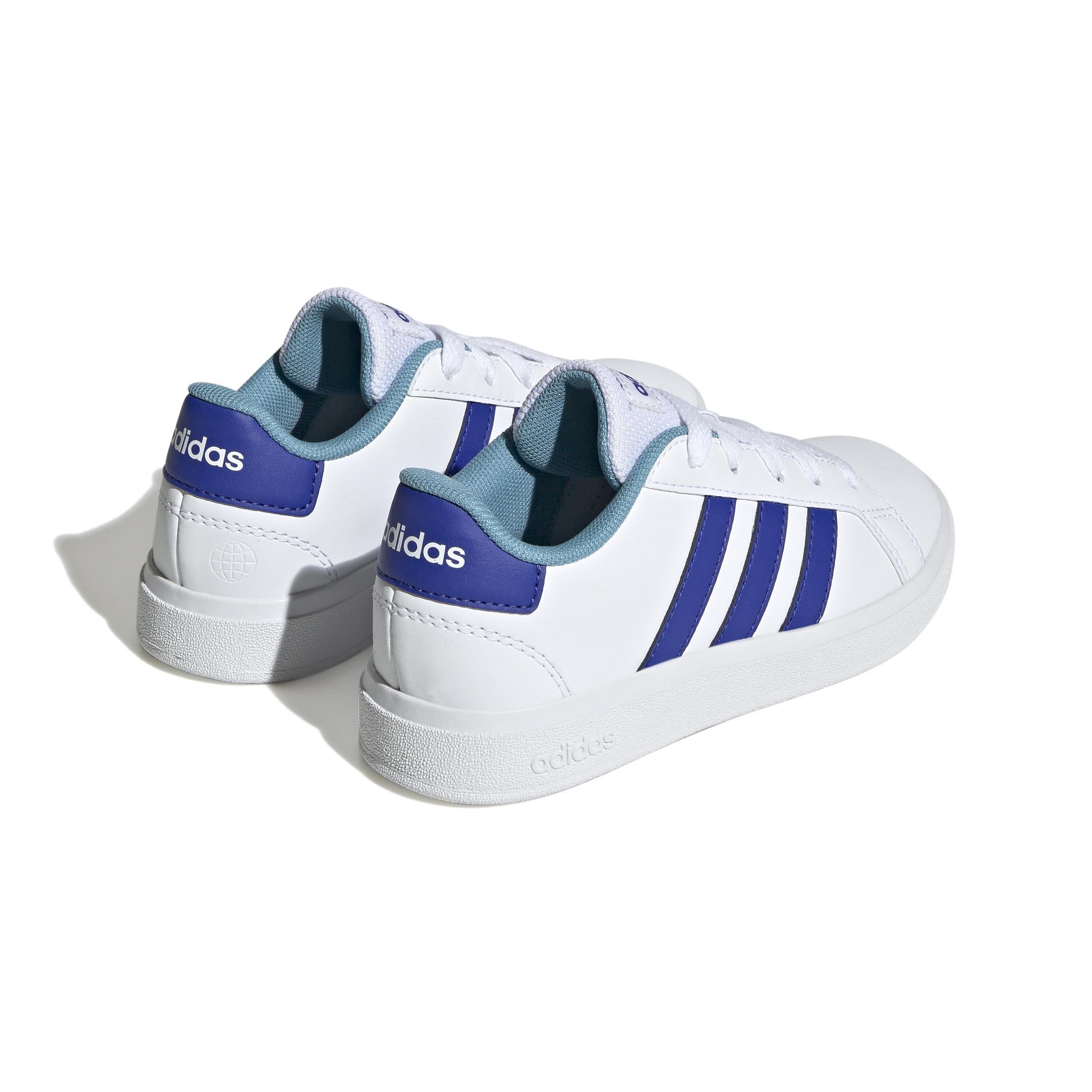 Unisex Kids Grand Court Lifestyle Tennis Lace-Up Shoes, White, A901_ONE, large image number 1