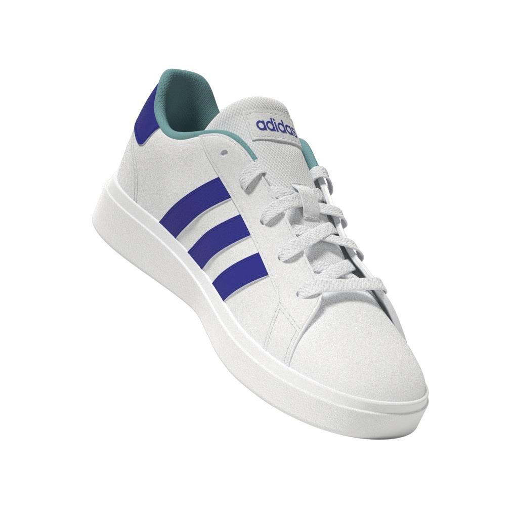 Unisex Kids Grand Court Lifestyle Tennis Lace-Up Shoes, White, A901_ONE, large image number 5