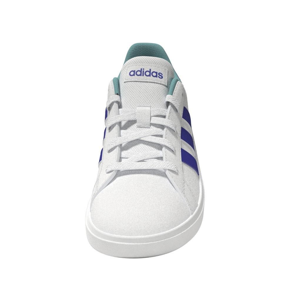 Unisex Kids Grand Court Lifestyle Tennis Lace-Up Shoes, White, A901_ONE, large image number 12