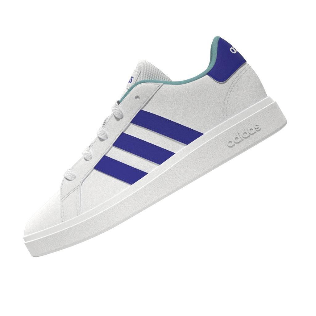 Unisex Kids Grand Court Lifestyle Tennis Lace-Up Shoes, White, A901_ONE, large image number 13