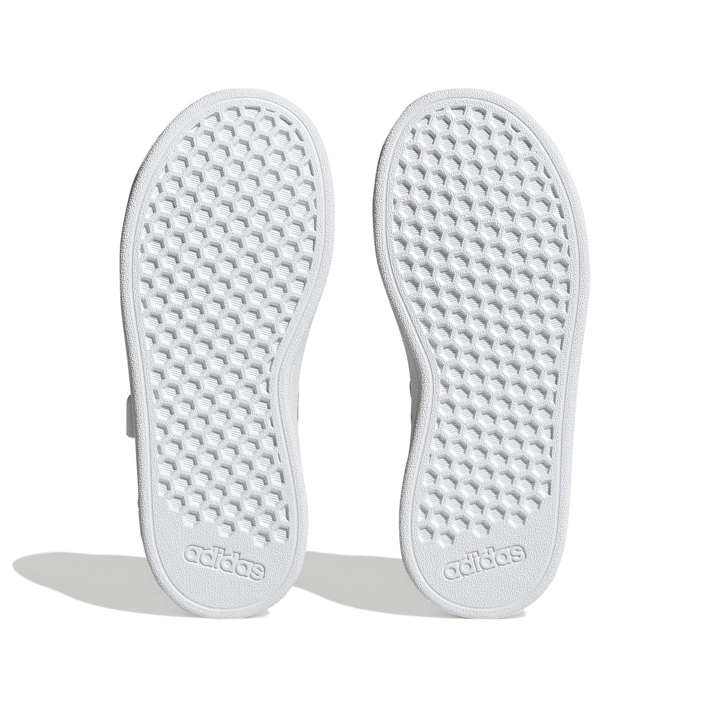 Unisex Kids Grand Court Elastic Lace And Top Strap Shoes, White, , large image number 8