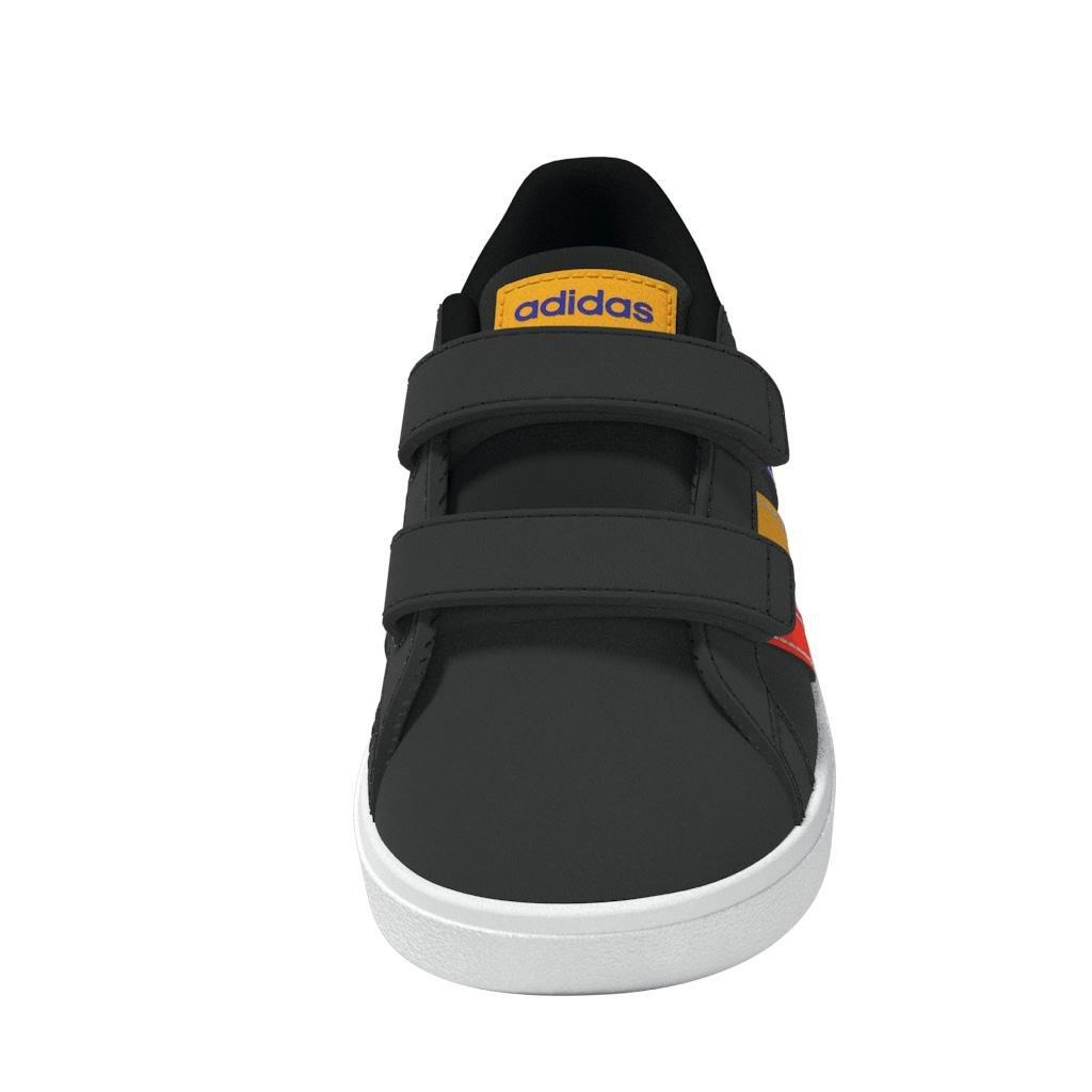 Unisex Kids Grand Court Lifestyle Hook and Loop Shoes, Black, , large image number 14