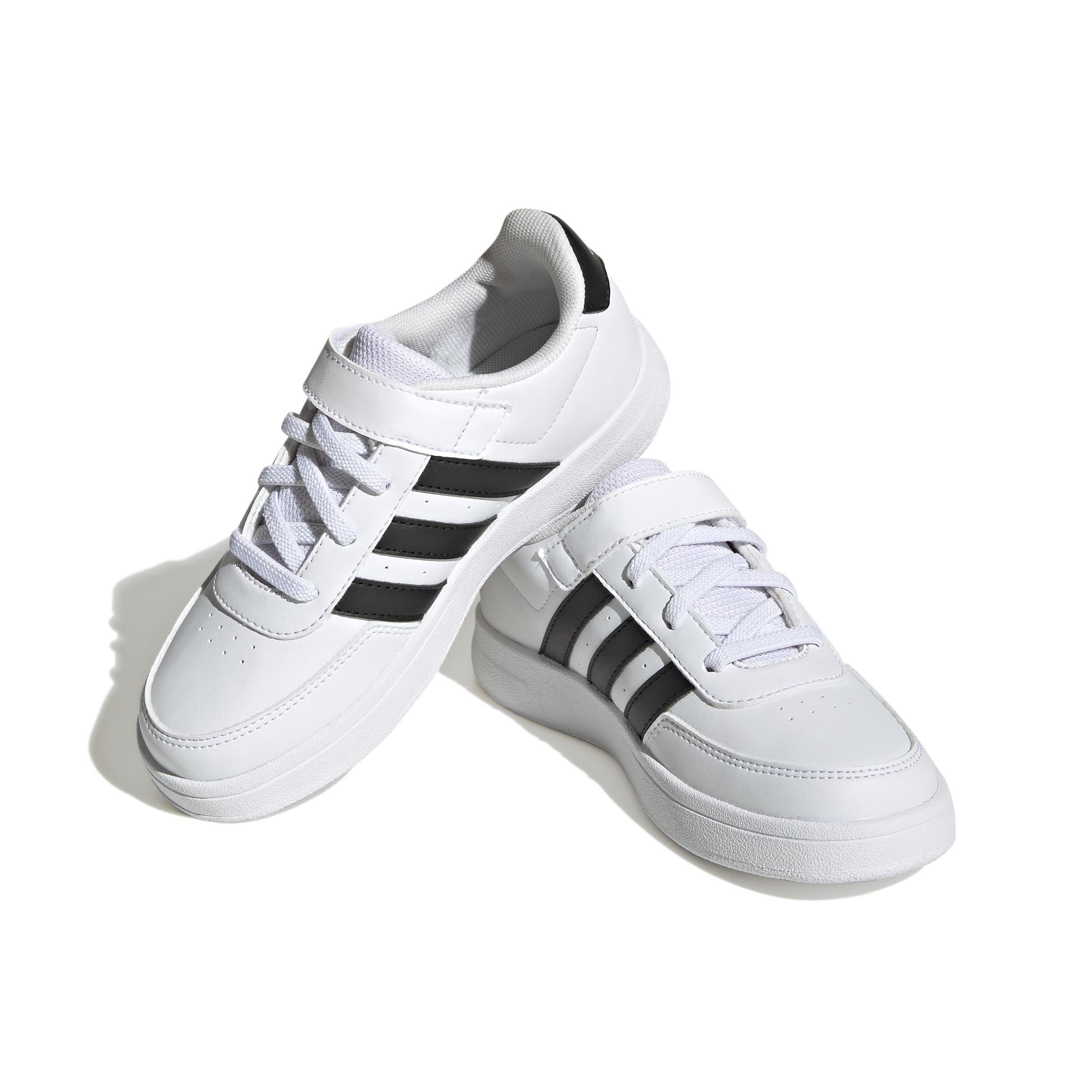 Unisex Kids Breaknet Lifestyle Court Elastic Lace and Top Strap Shoes, White, A901_ONE, large image number 2