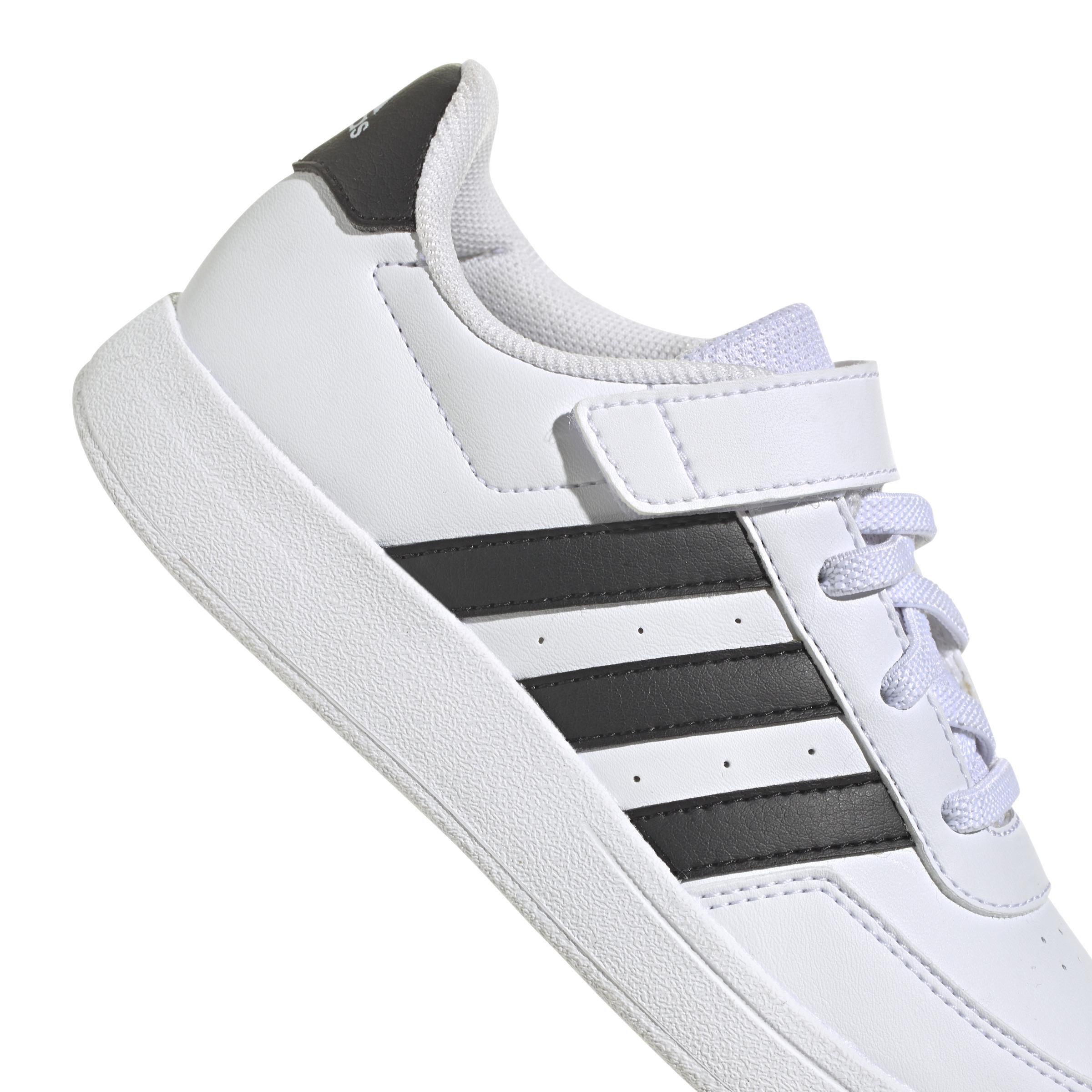 Unisex Kids Breaknet Lifestyle Court Elastic Lace and Top Strap Shoes, White, A901_ONE, large image number 5