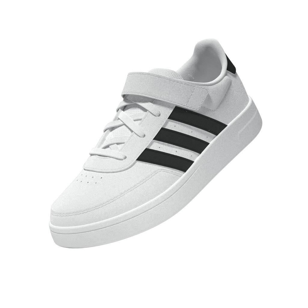 Unisex Kids Breaknet Lifestyle Court Elastic Lace and Top Strap Shoes, White, A901_ONE, large image number 6