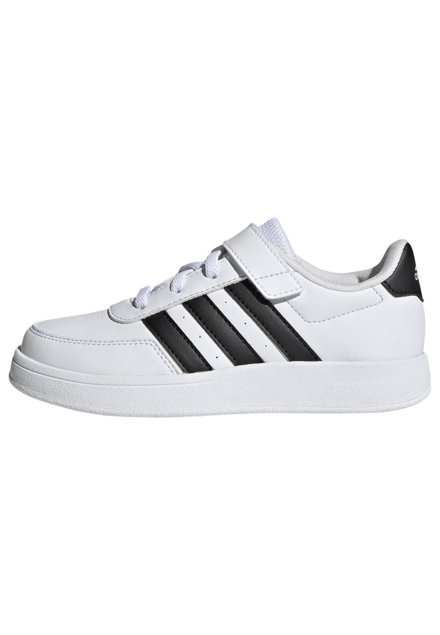 Unisex Kids Breaknet Lifestyle Court Elastic Lace and Top Strap Shoes, White, A901_ONE, large image number 7