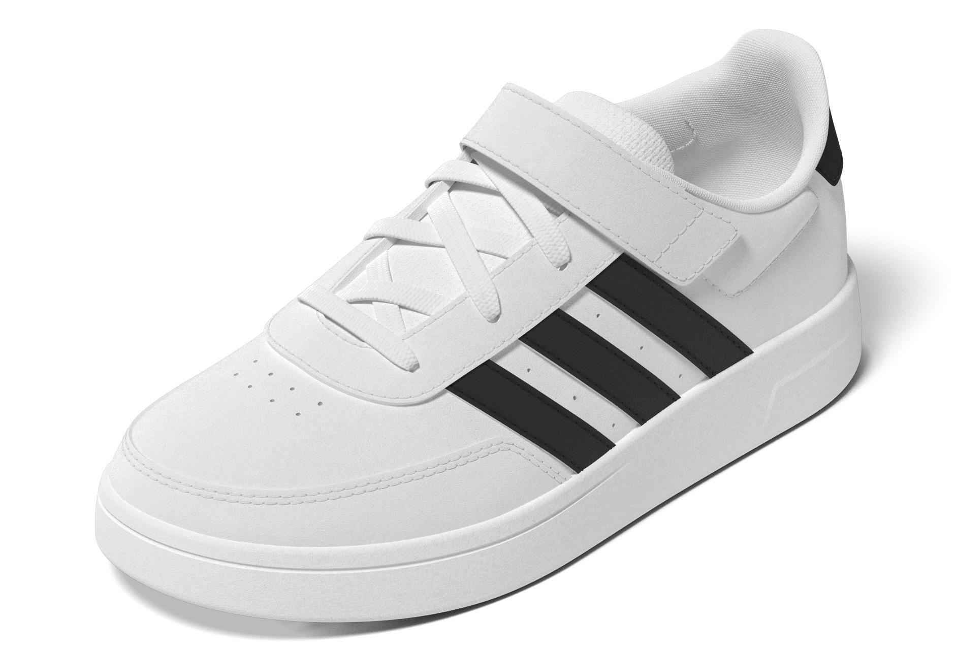 Unisex Kids Breaknet Lifestyle Court Elastic Lace and Top Strap Shoes, White, A901_ONE, large image number 8