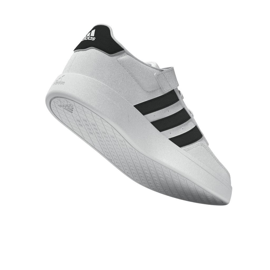 Unisex Kids Breaknet Lifestyle Court Elastic Lace and Top Strap Shoes, White, A901_ONE, large image number 9