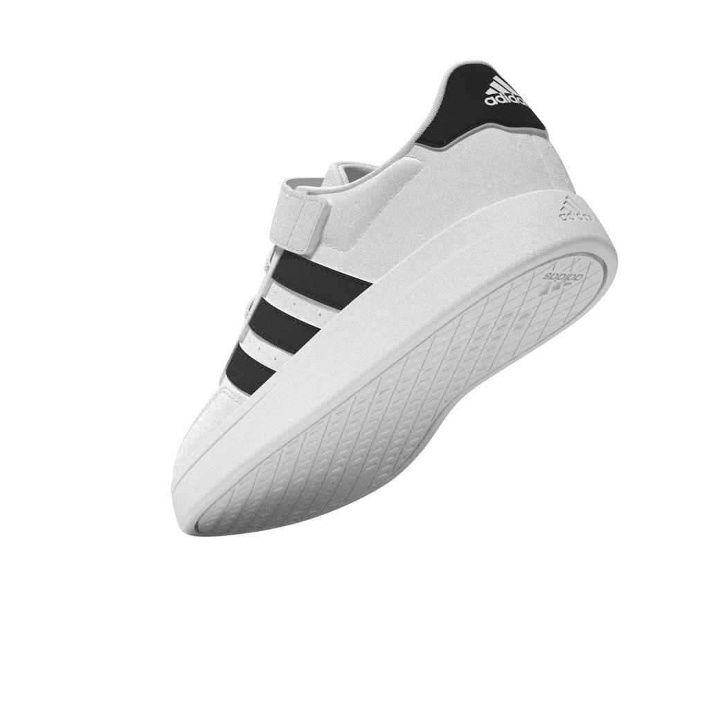 Unisex Kids Breaknet Lifestyle Court Elastic Lace and Top Strap Shoes, White, A901_ONE, large image number 11