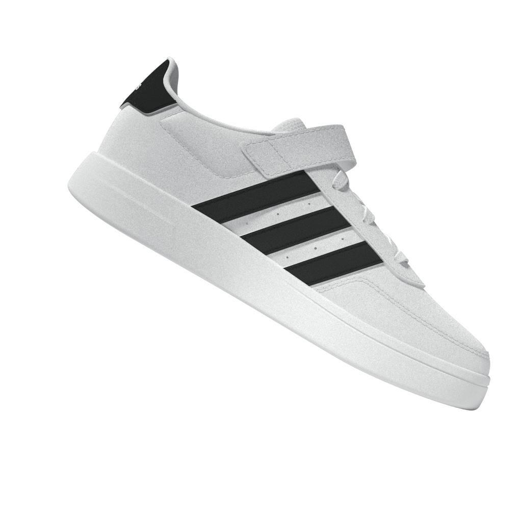 Unisex Kids Breaknet Lifestyle Court Elastic Lace and Top Strap Shoes, White, A901_ONE, large image number 12