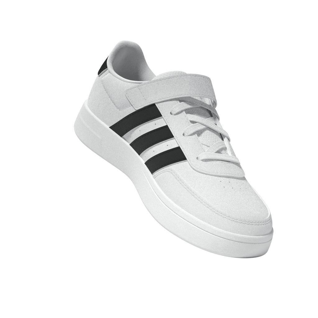 Unisex Kids Breaknet Lifestyle Court Elastic Lace and Top Strap Shoes, White, A901_ONE, large image number 14