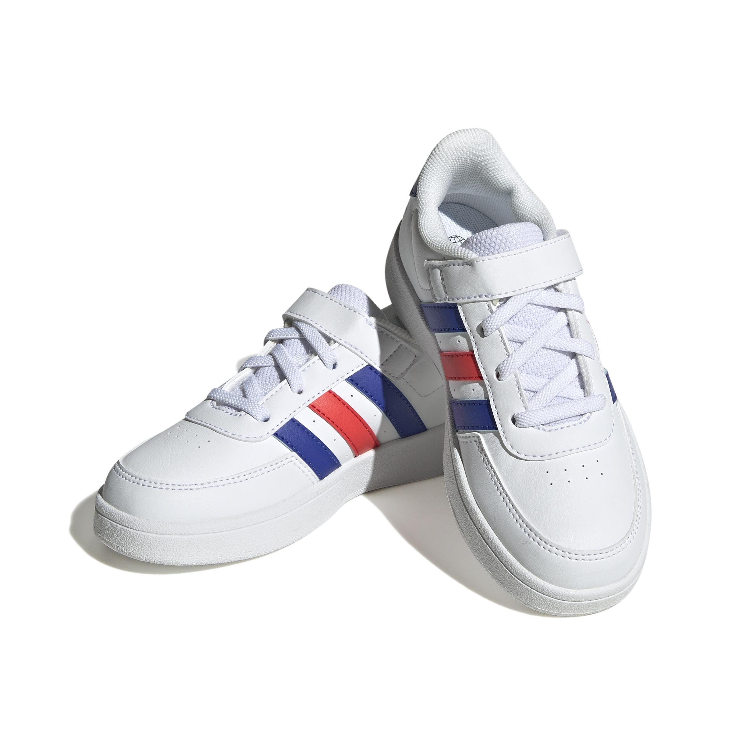 Unisex Kids Breaknet Lifestyle Court Elastic Lace and Top Strap Shoes, White, , large image number 0