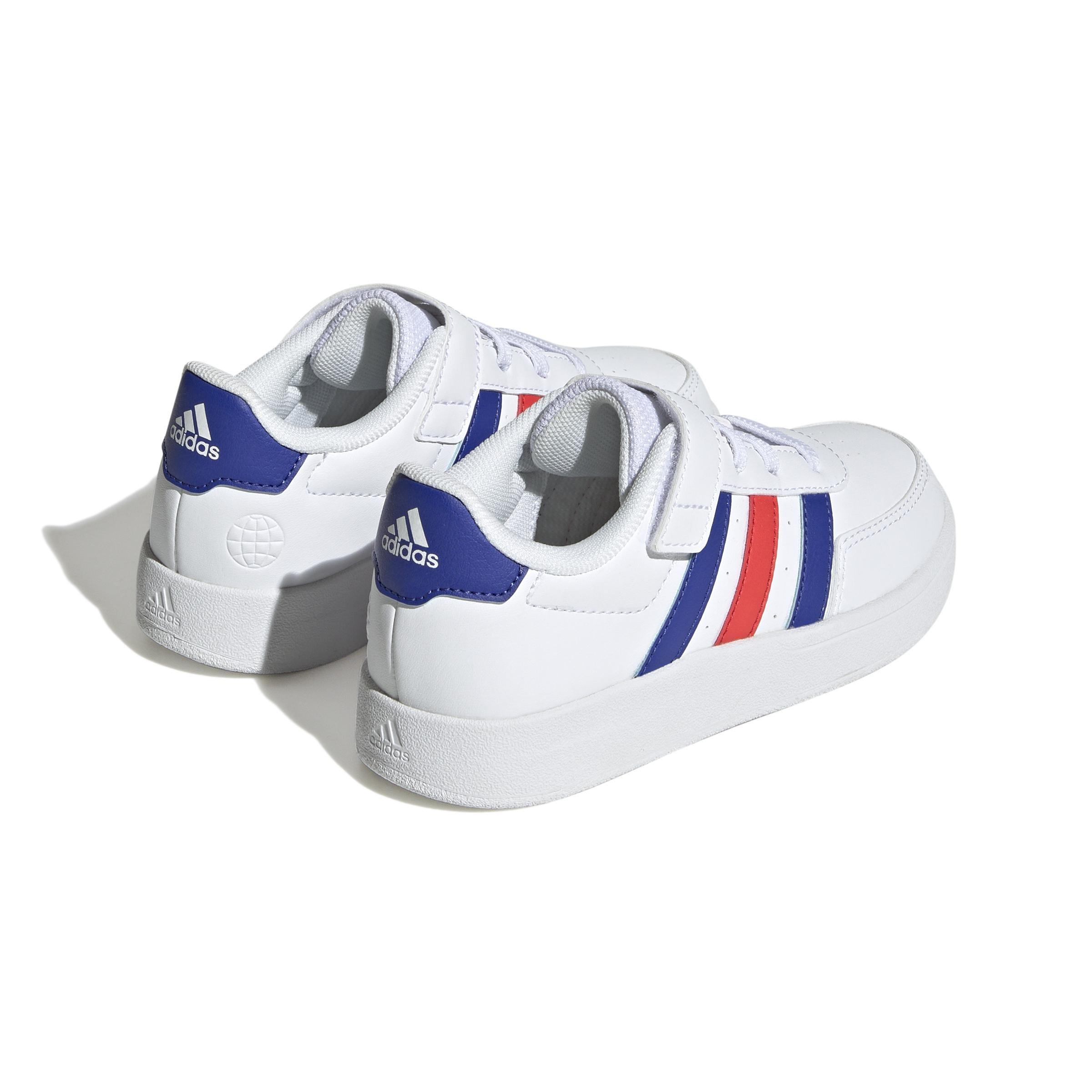 Unisex Kids Breaknet Lifestyle Court Elastic Lace and Top Strap Shoes, White, , large image number 1