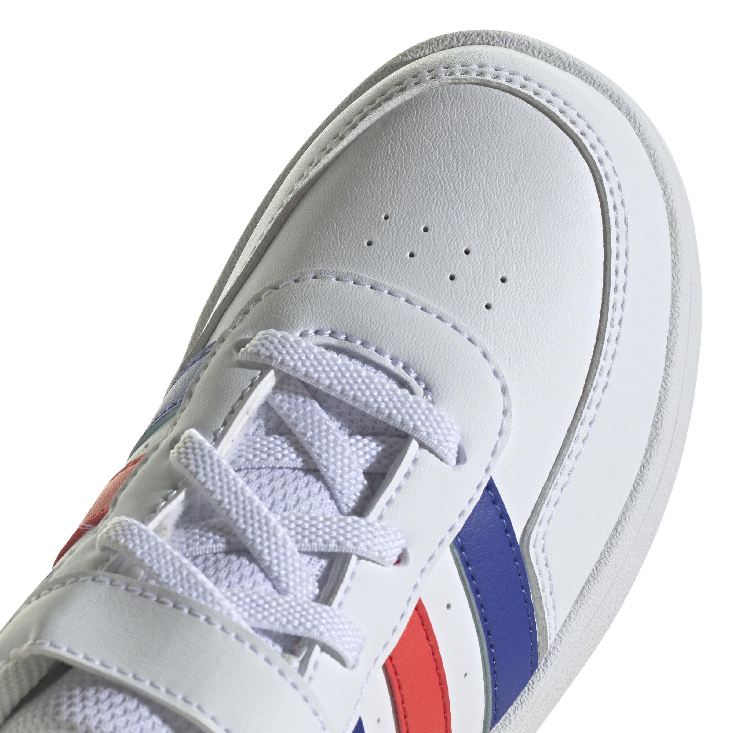 Unisex Kids Breaknet Lifestyle Court Elastic Lace and Top Strap Shoes, White, A901_ONE, medium