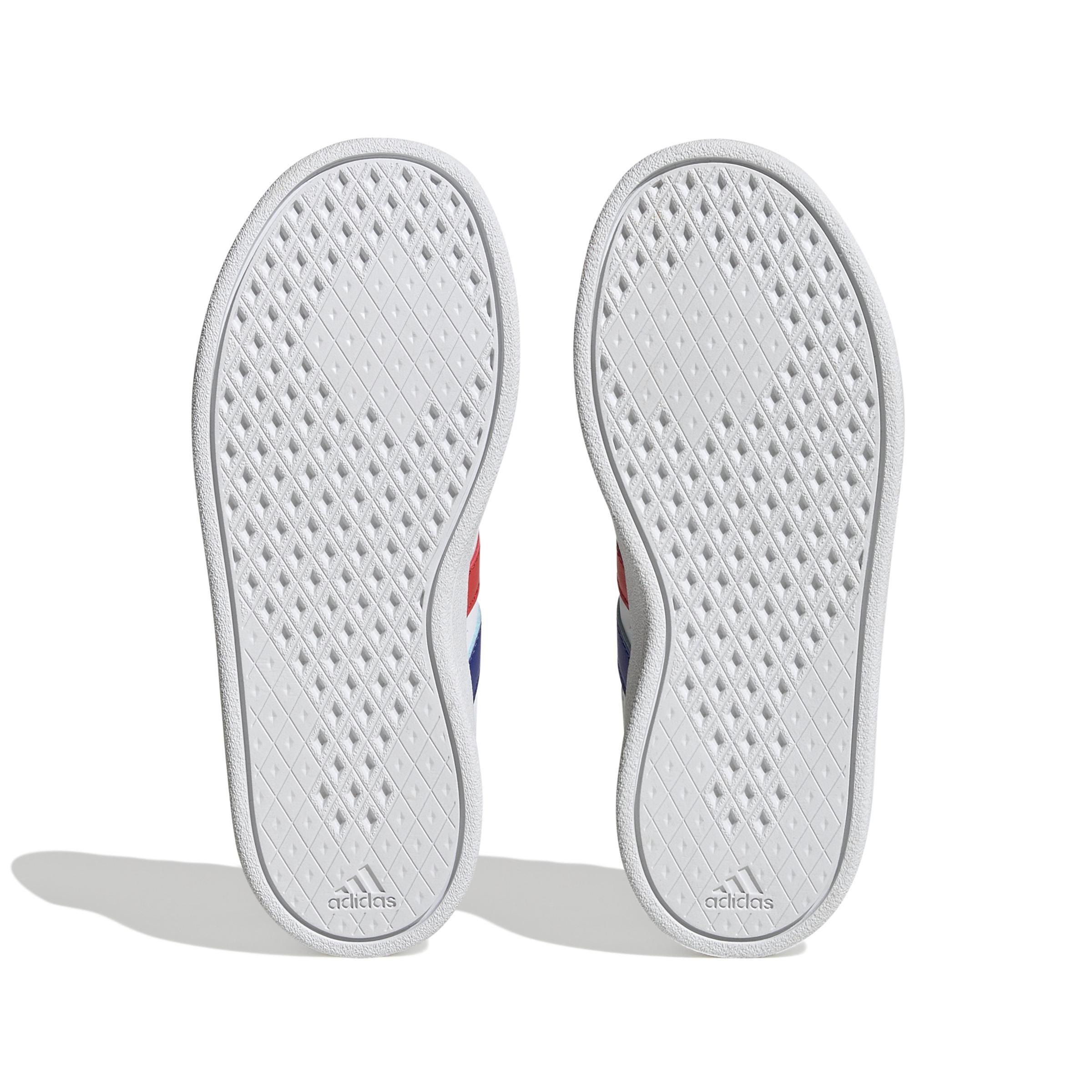 Unisex Kids Breaknet Lifestyle Court Elastic Lace and Top Strap Shoes, White, , large image number 9