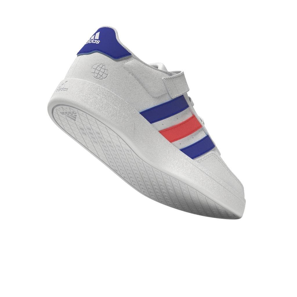 Unisex Kids Breaknet Lifestyle Court Elastic Lace and Top Strap Shoes, White, , large image number 10