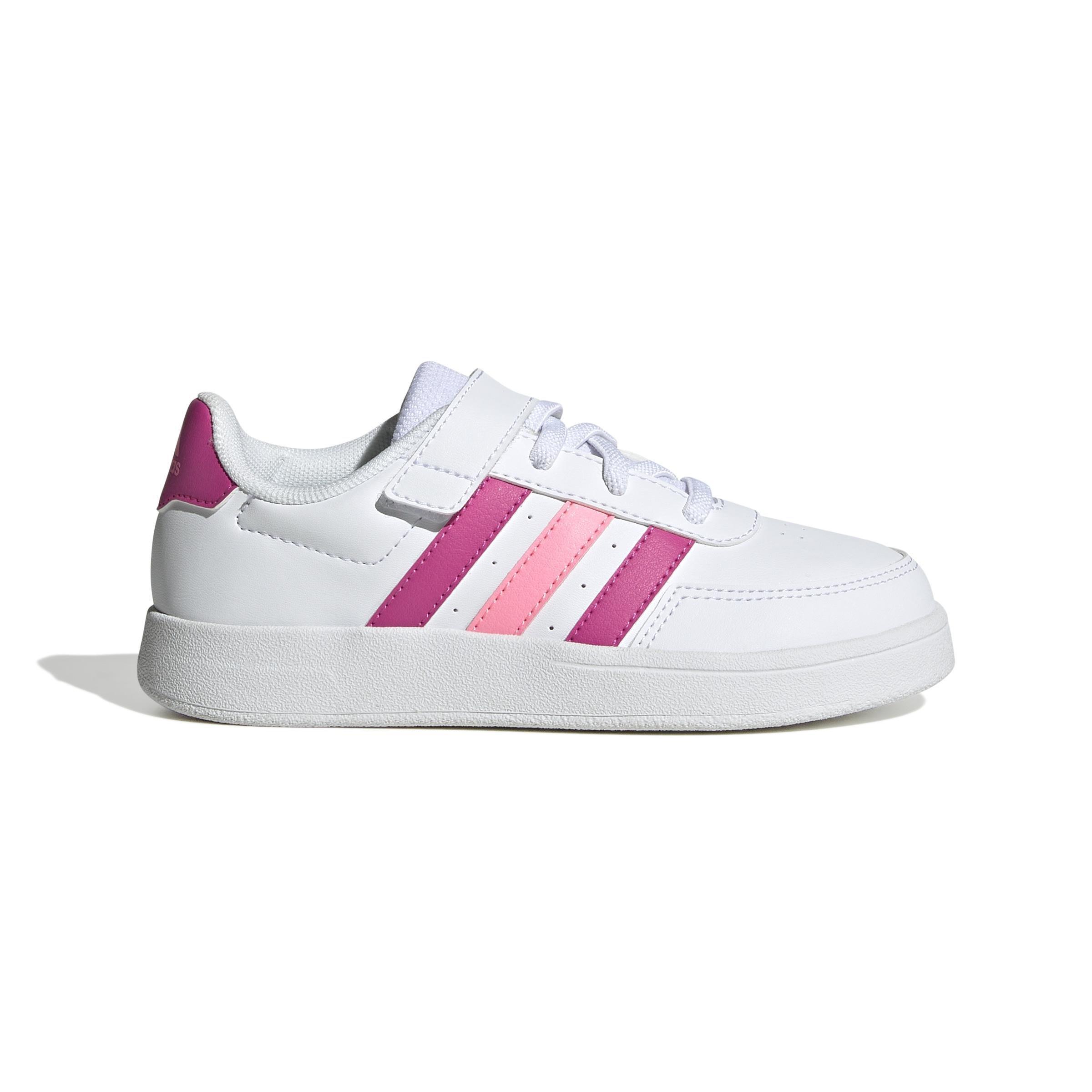 Unisex Kids Breaknet Lifestyle Court Elastic Lace and Top Strap Shoes, White, , large image number 0