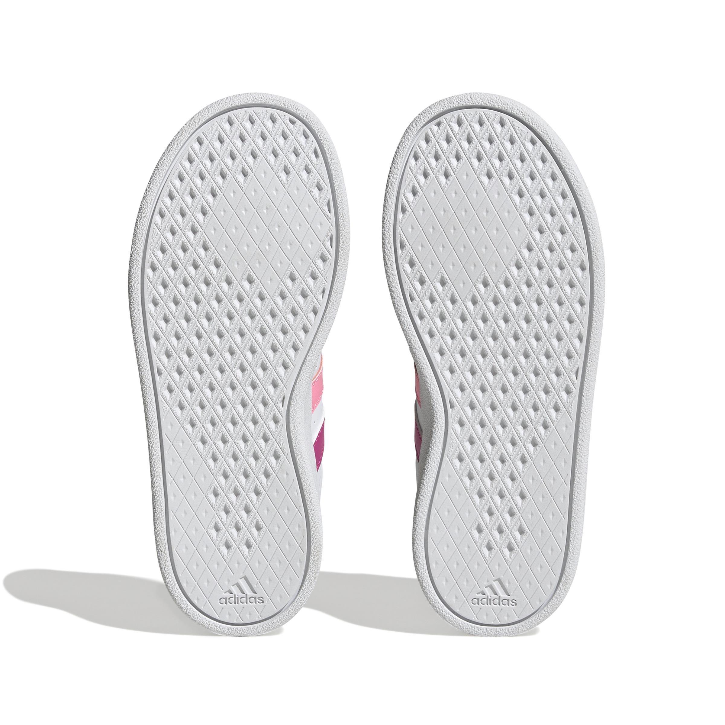 Unisex Kids Breaknet Lifestyle Court Elastic Lace and Top Strap Shoes, White, A901_ONE, large image number 7