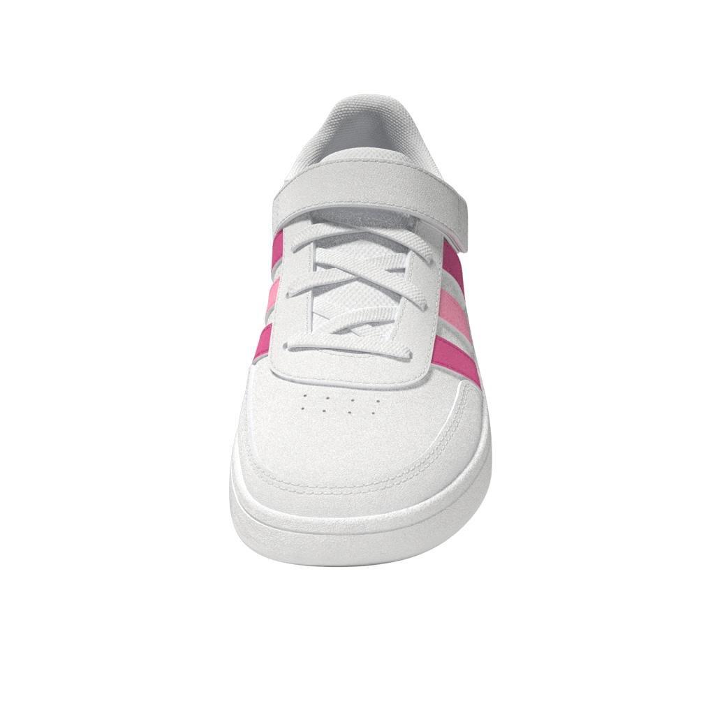 Unisex Kids Breaknet Lifestyle Court Elastic Lace and Top Strap Shoes, White, , large image number 8