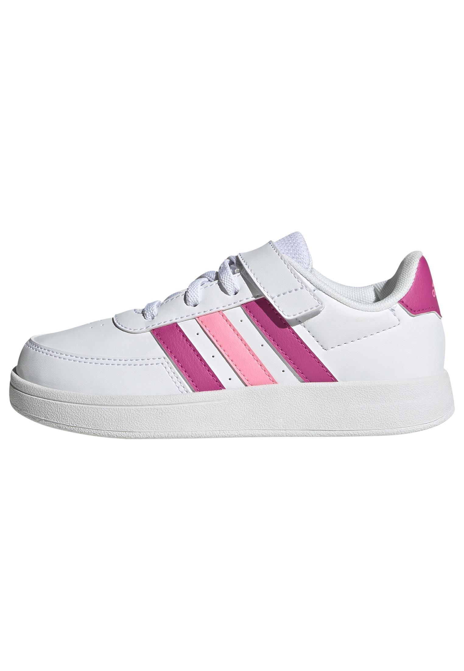 Unisex Kids Breaknet Lifestyle Court Elastic Lace and Top Strap Shoes, White, A901_ONE, large image number 9