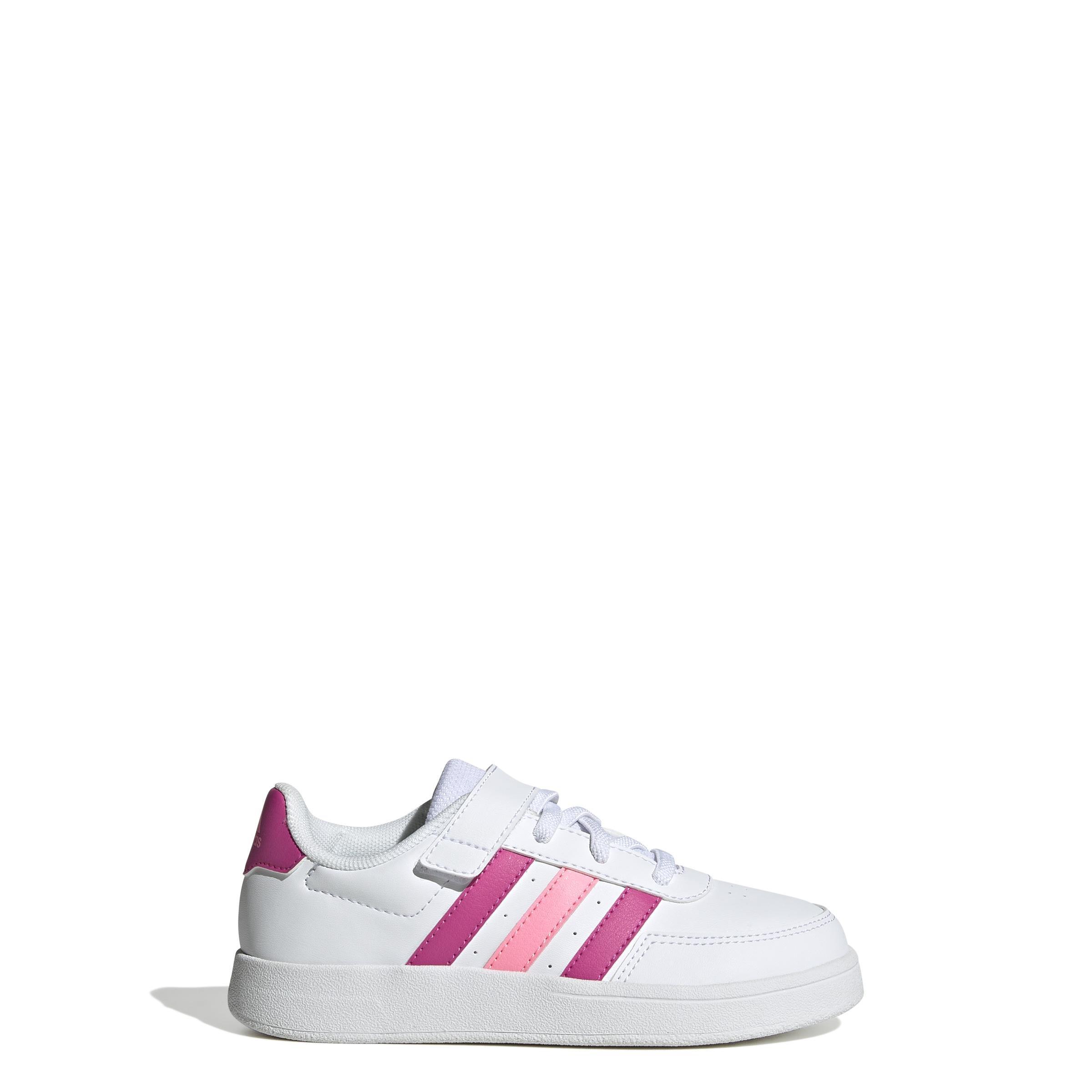 Unisex Kids Breaknet Lifestyle Court Elastic Lace and Top Strap Shoes, White, A901_ONE, large image number 10