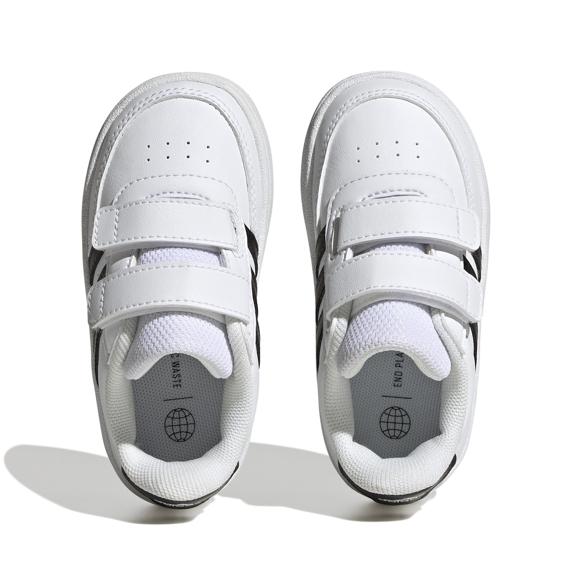 Unisex Kids Breaknet Lifestyle Court Two-Strap Hook-And-Loop Shoes, White, A901_ONE, large image number 9