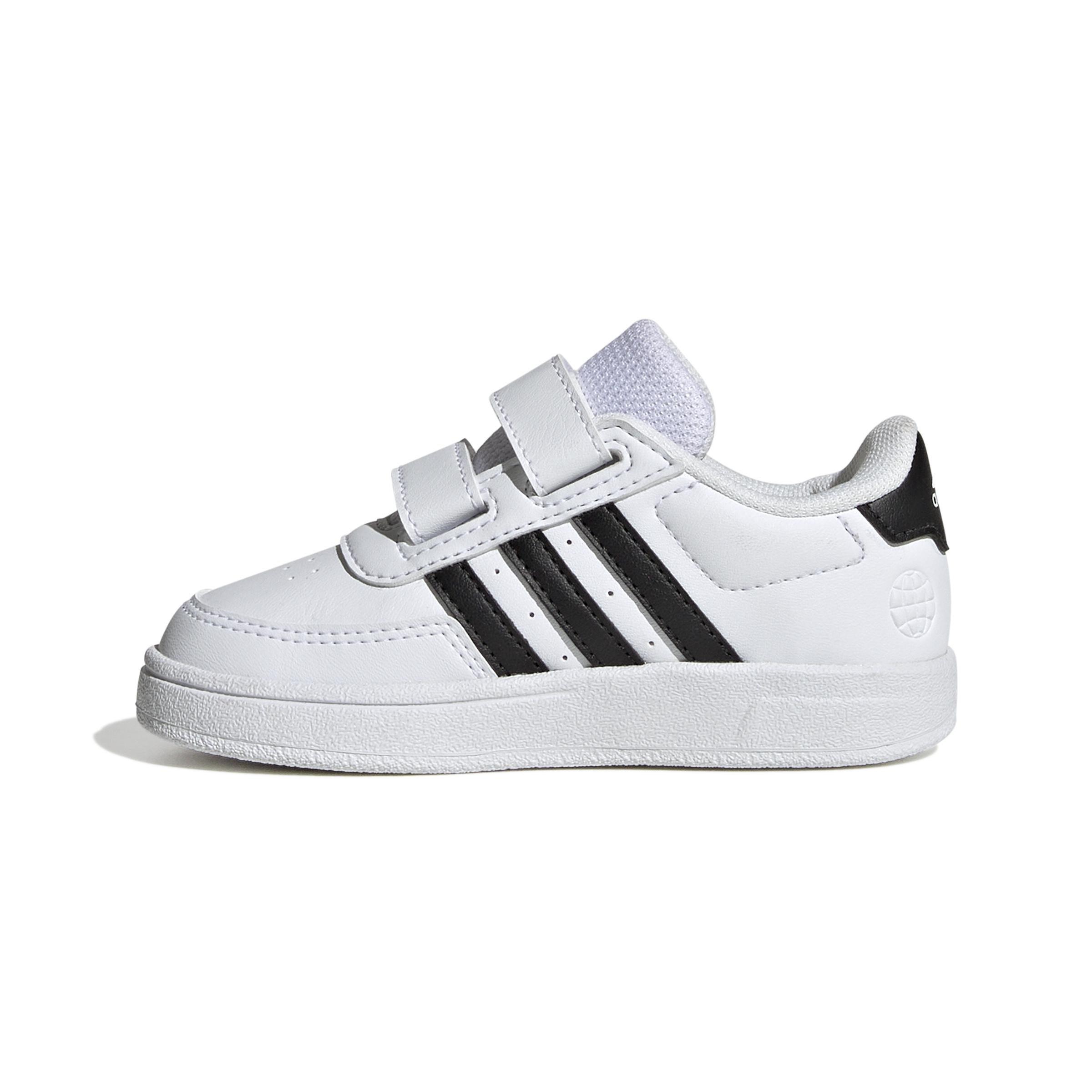 Unisex Kids Breaknet Lifestyle Court Two-Strap Hook-And-Loop Shoes, White, A901_ONE, large image number 13