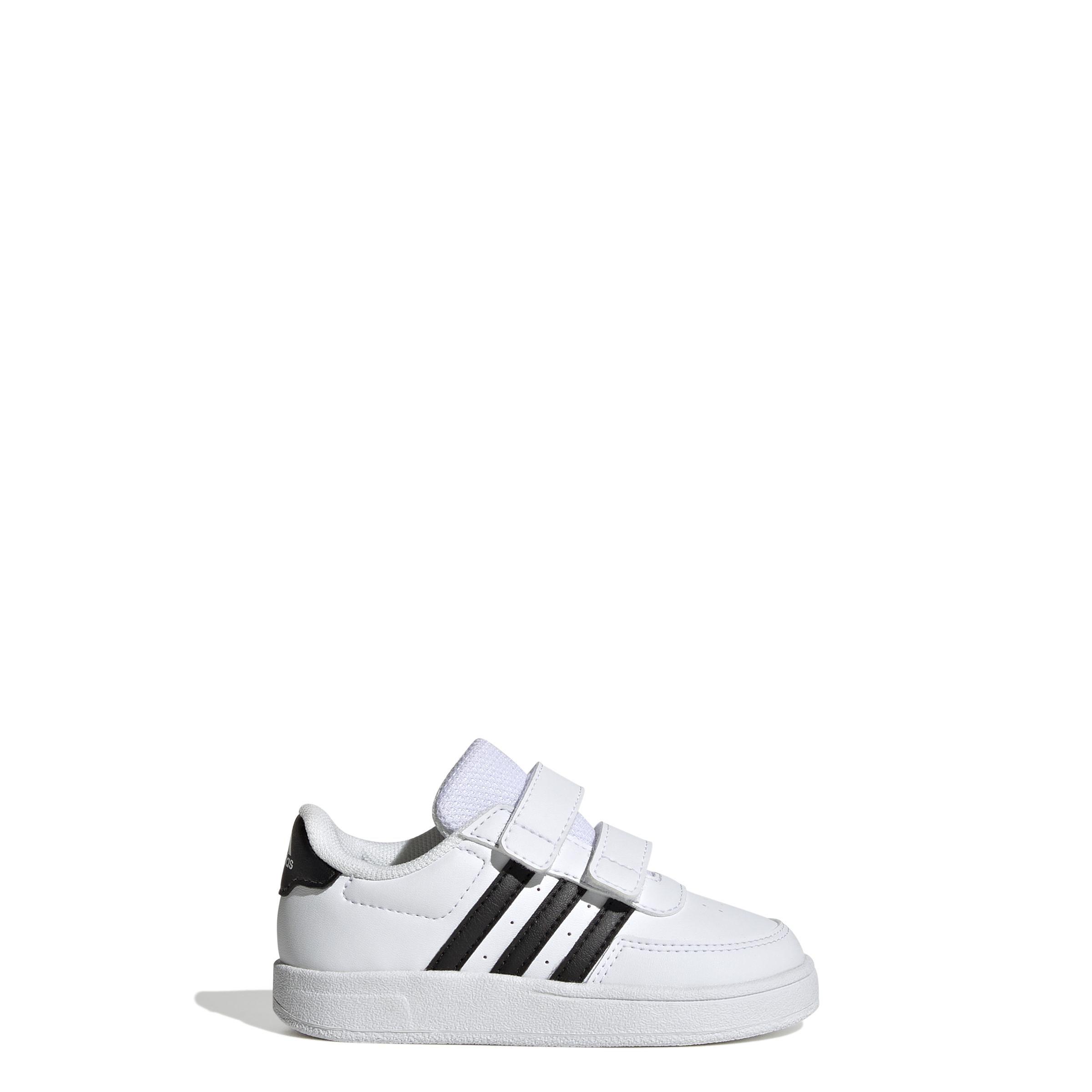 Unisex Kids Breaknet Lifestyle Court Two-Strap Hook-And-Loop Shoes, White, A901_ONE, large image number 14