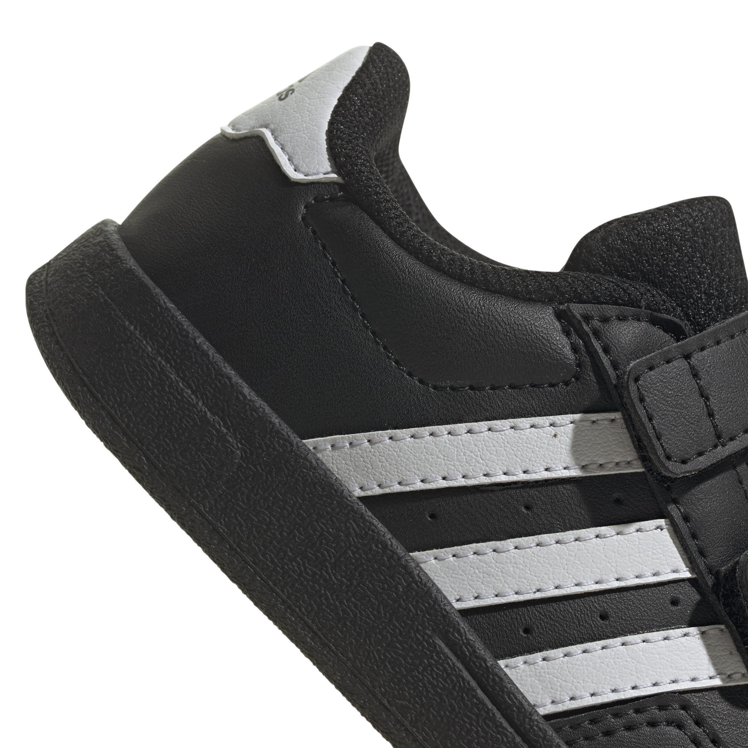 Unisex Kids Breaknet Lifestyle Court Two-Strap Hook-And-Loop Shoes, Black, A901_ONE, large image number 3