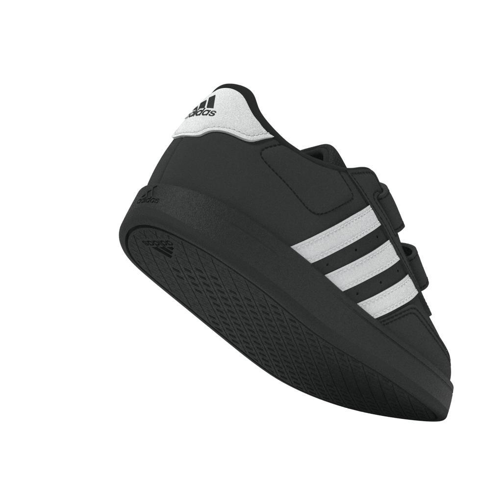 Unisex Kids Breaknet Lifestyle Court Two-Strap Hook-And-Loop Shoes, Black, A901_ONE, large image number 8