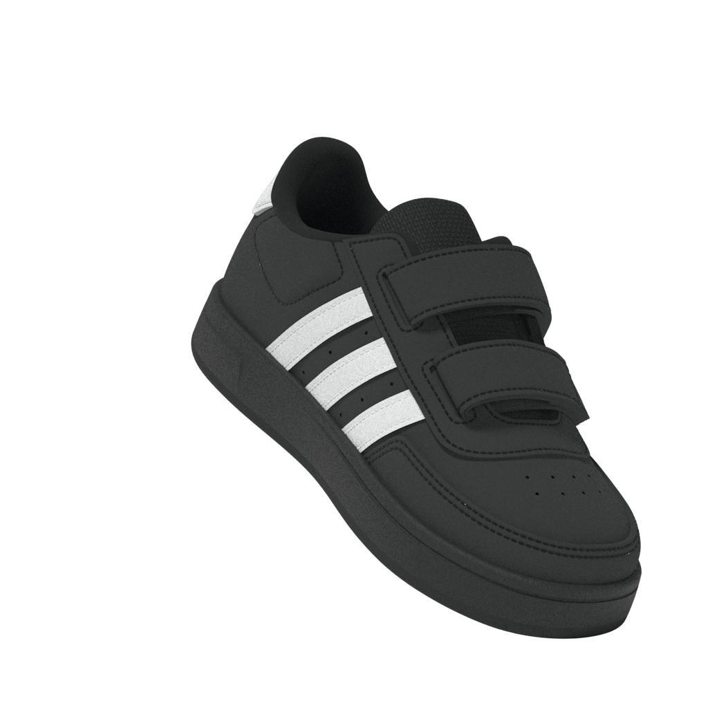 Unisex Kids Breaknet Lifestyle Court Two-Strap Hook-And-Loop Shoes, Black, A901_ONE, large image number 14